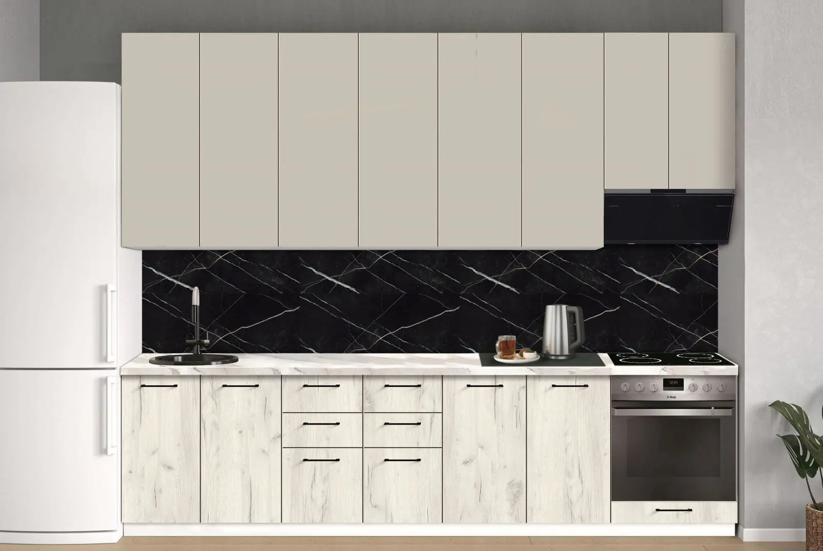 Bucatarie modulara Modern Bono 6 H110 3.0m