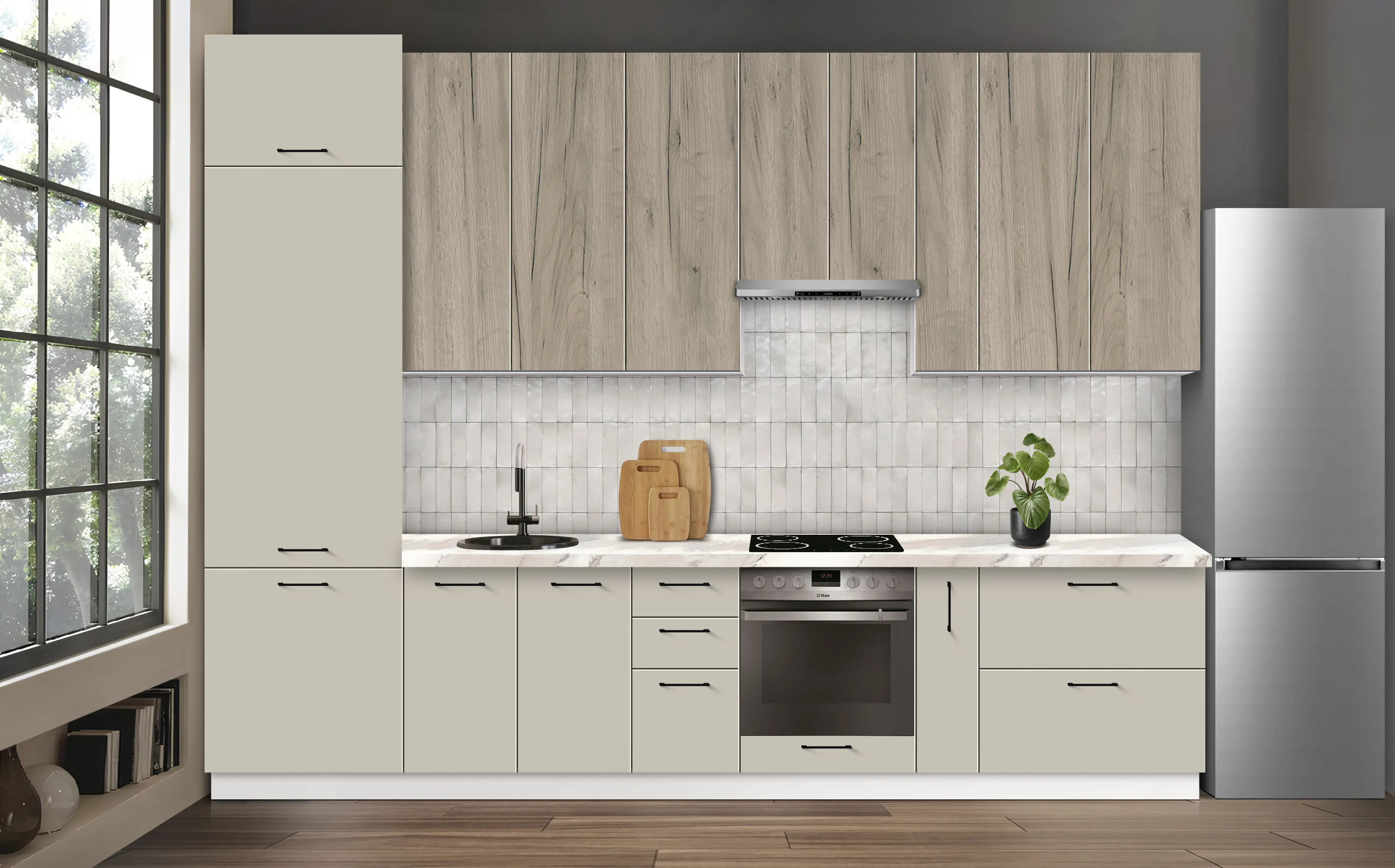 Bucatarie modulara Modern Bono 6 H110 3.4m