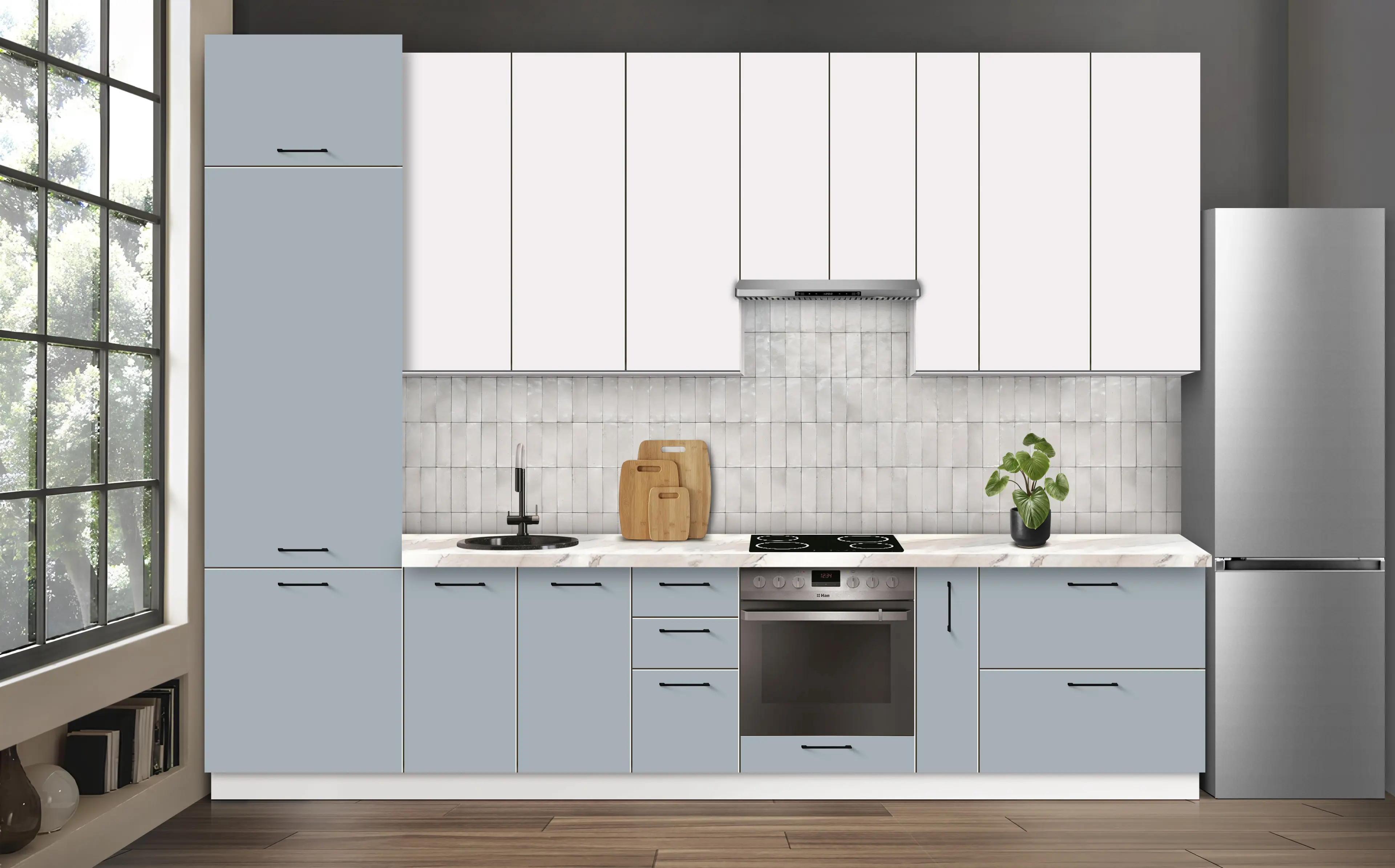 Bucatarie modulara Modern Bono 6 H110 3.4m