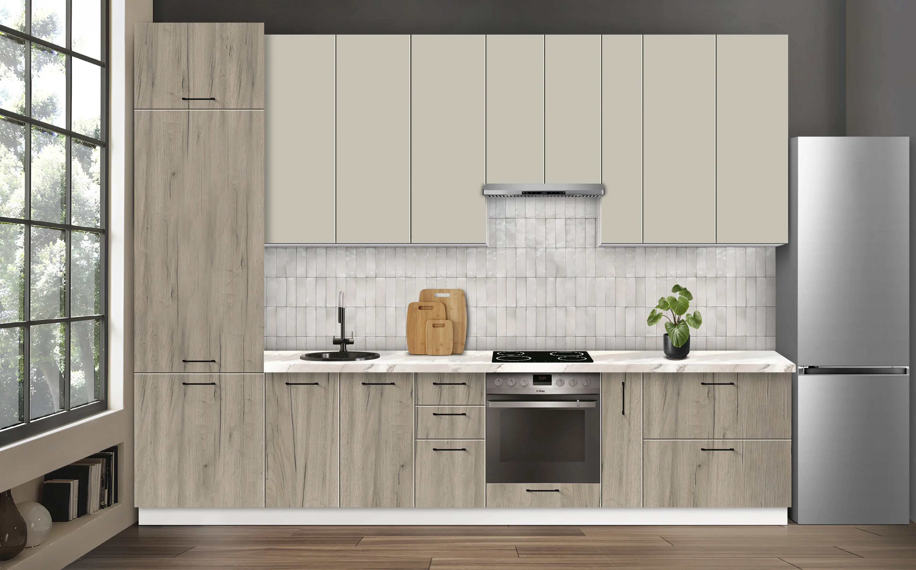 Bucatarie modulara Modern Bono 6 H110 3.4m