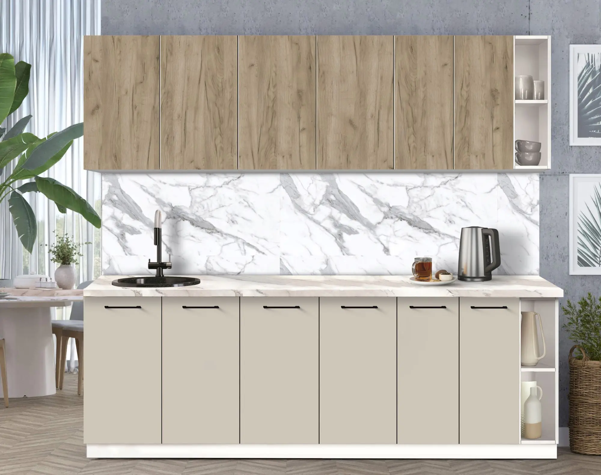 Bucatarie modulara Modern Bono 6 H68 2.4m