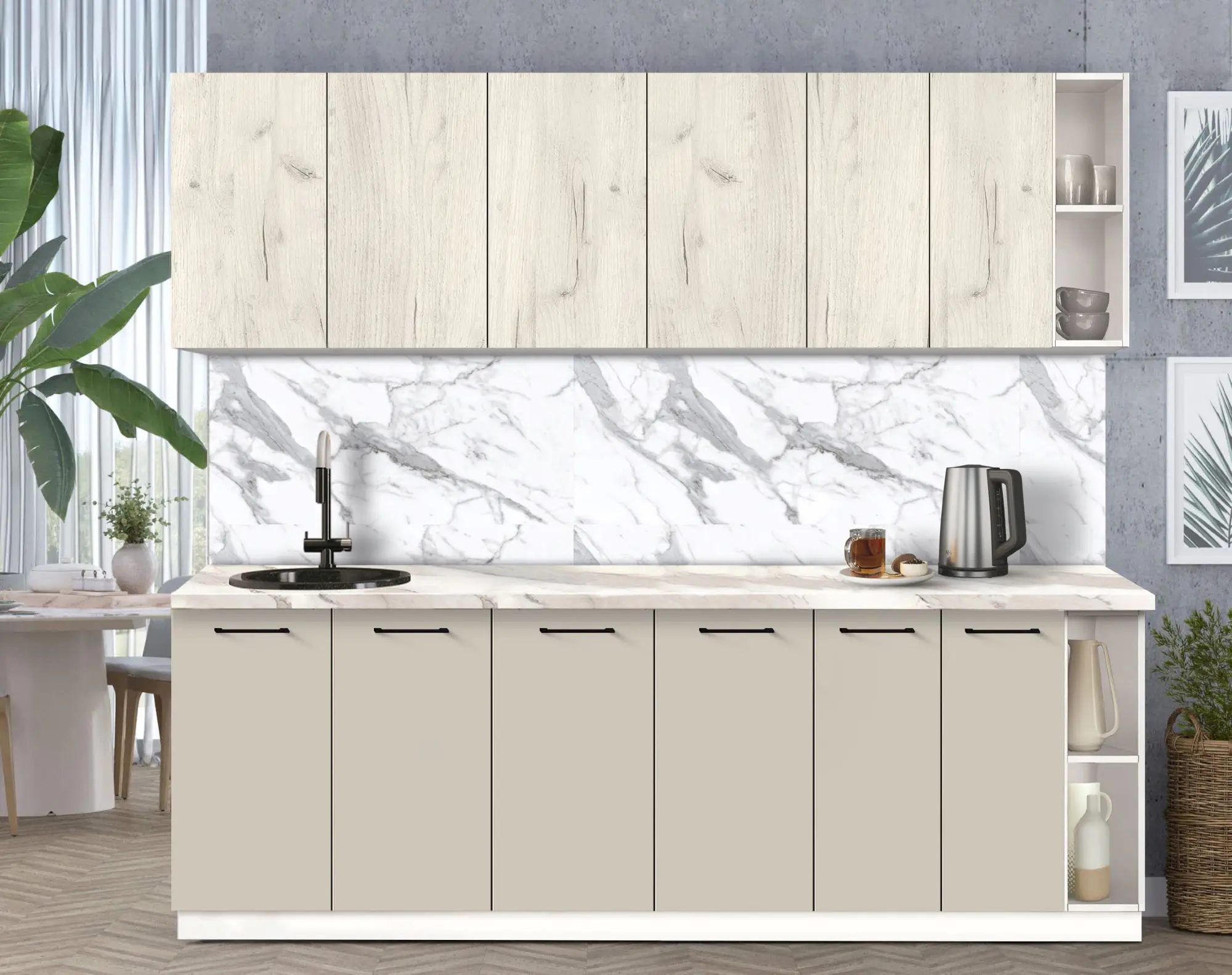 Bucatarie modulara Modern Bono 6 H68 2.4m