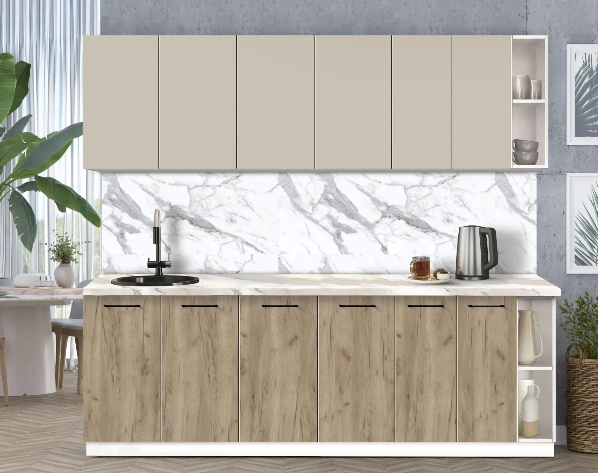 Bucatarie modulara Modern Bono 6 H68 2.4m