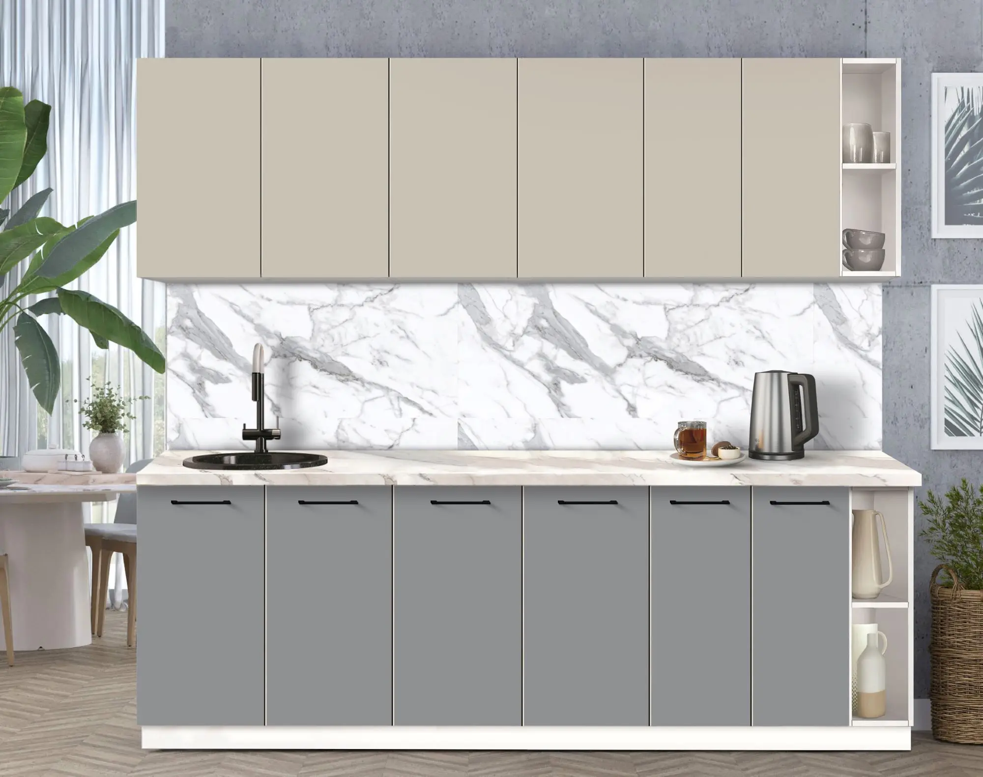 Bucatarie modulara Modern Bono 6 H68 2.4m