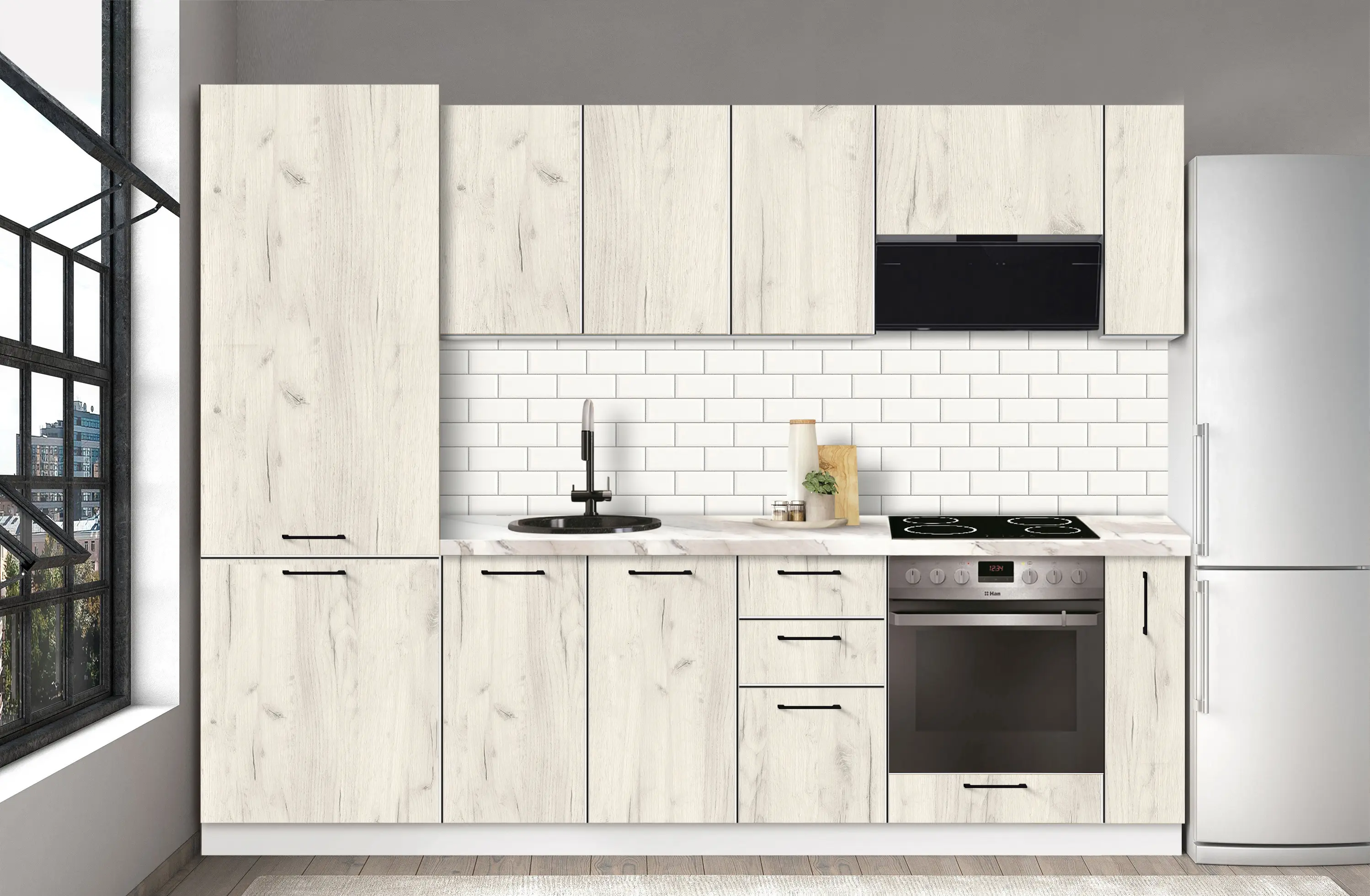 Bucatarie modulara Modern Bono 6 H68 2.6m