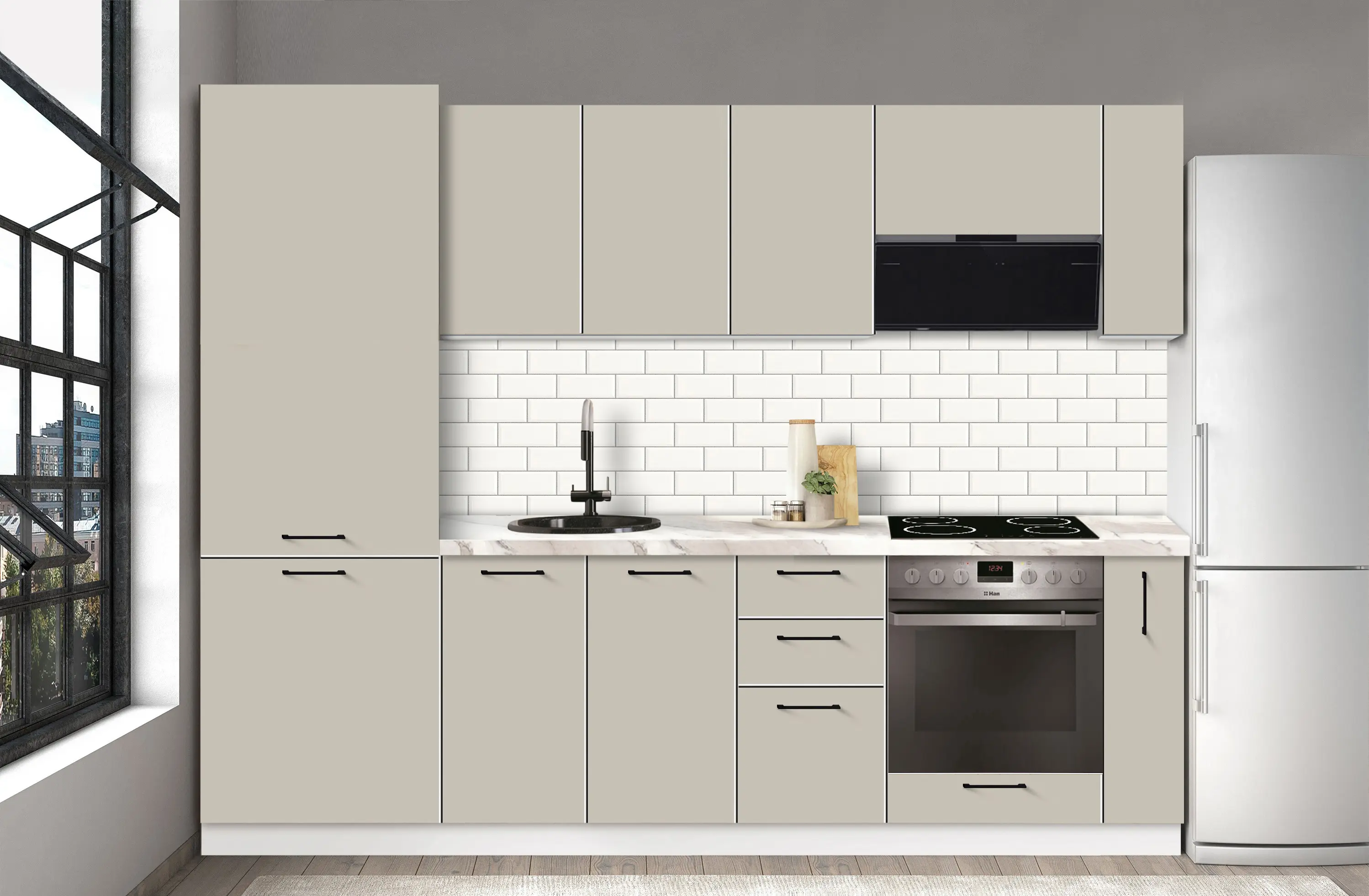 Bucatarie modulara Modern Bono 6 H68 2.6m