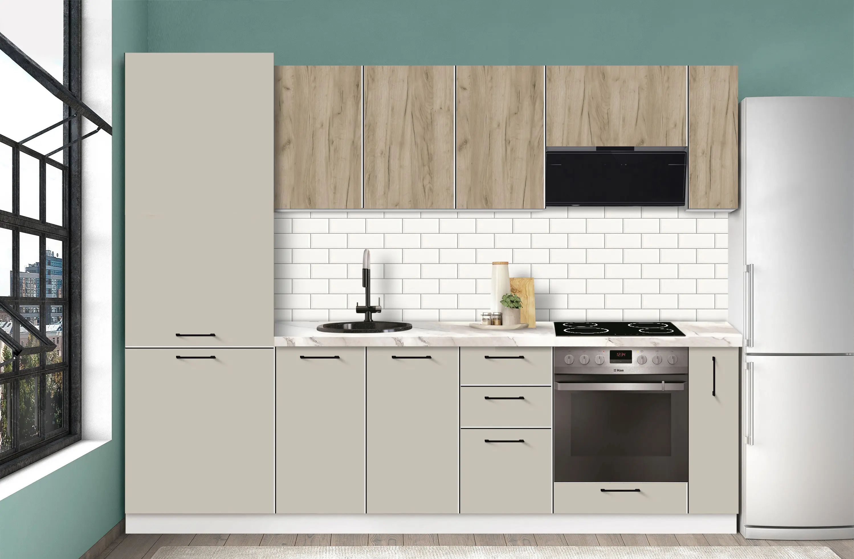 Bucatarie modulara Modern Bono 6 H68 2.6m