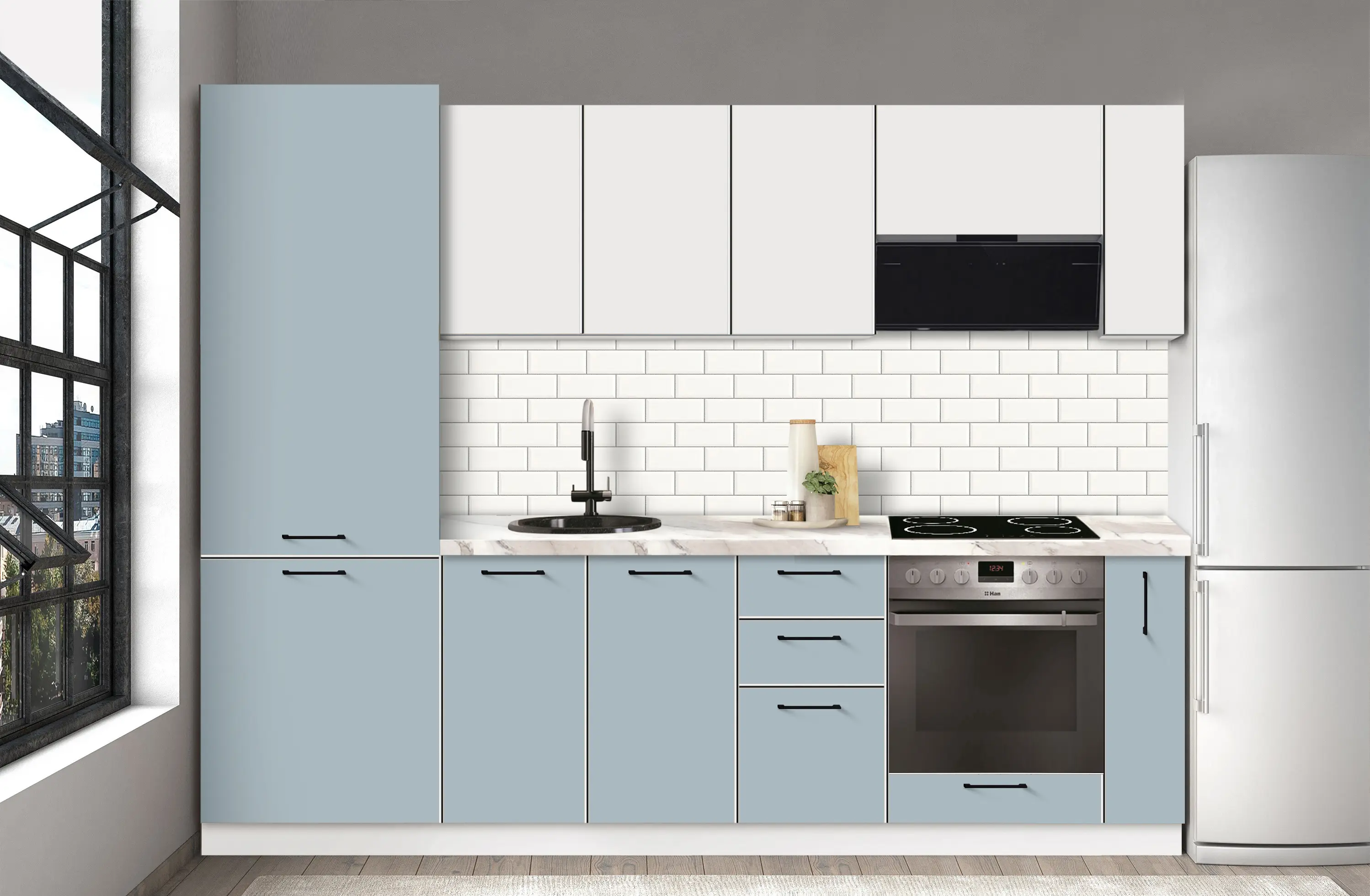 Bucatarie modulara Modern Bono 6 H68 2.6m