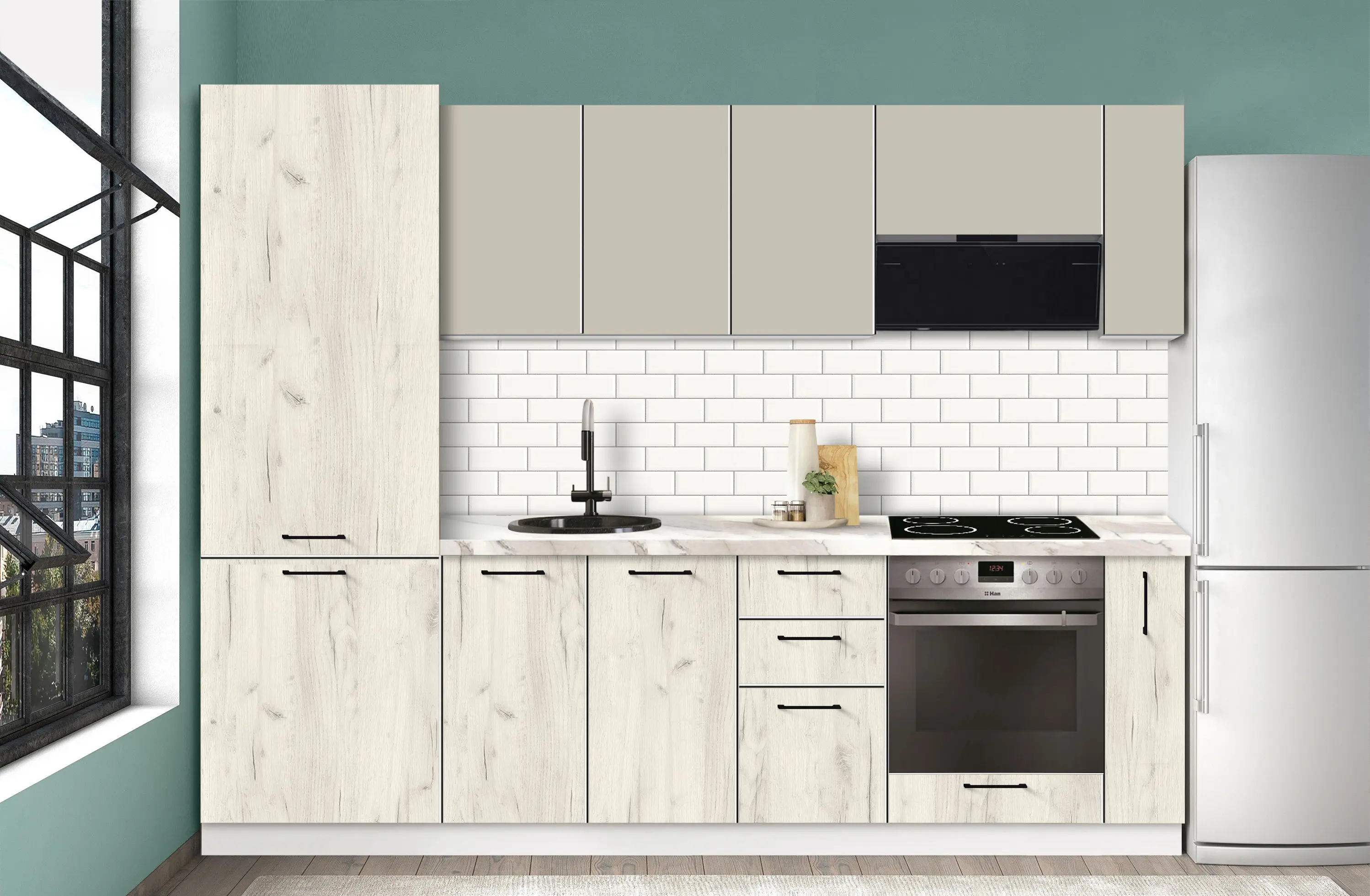 Bucatarie modulara Modern Bono 6 H68 2.6m