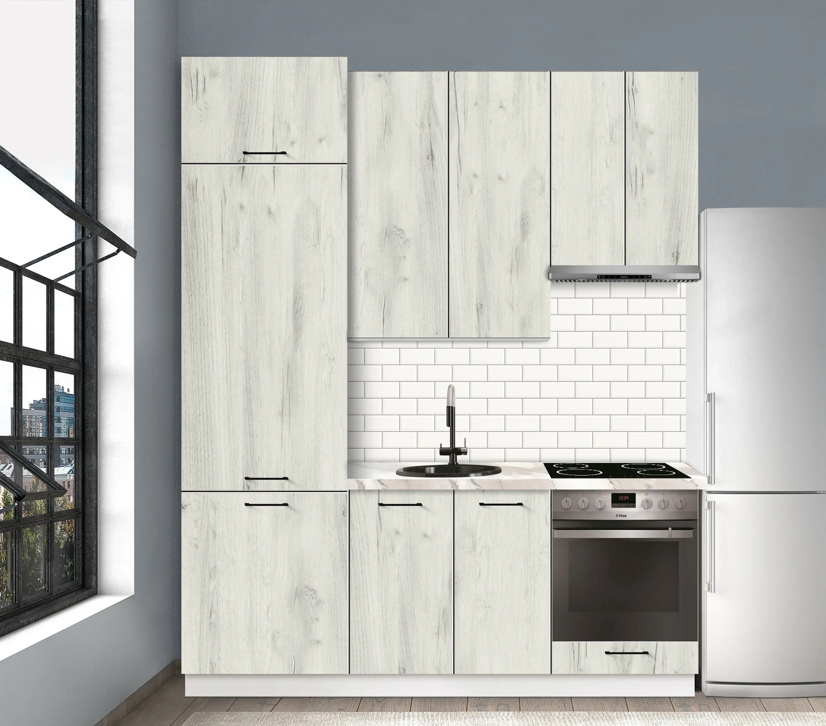 Bucatarie modulara Modern Bono 7 H110 2.0m