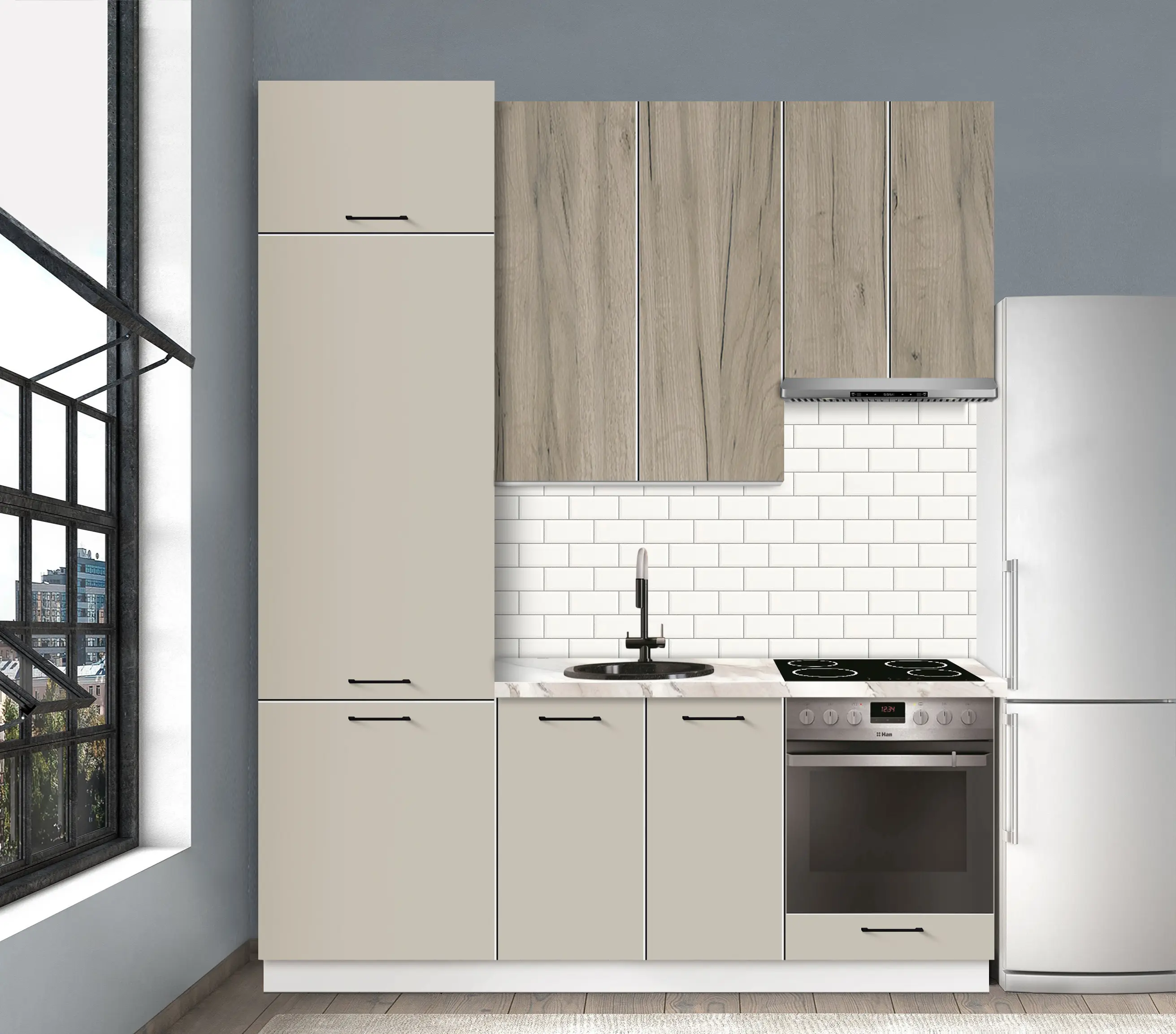 Bucatarie modulara Modern Bono 7 H110 2.0m