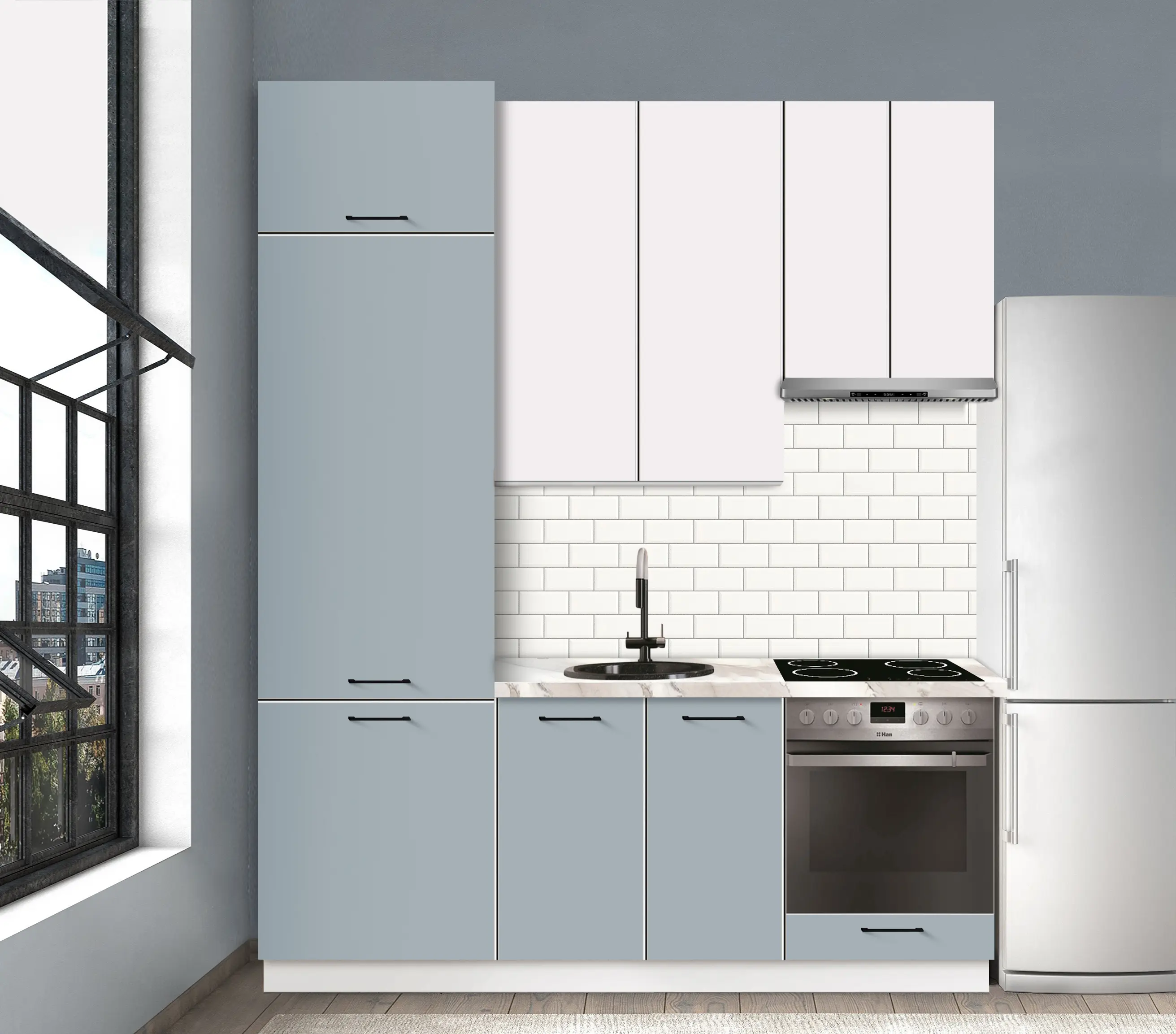 Bucatarie modulara Modern Bono 7 H110 2.0m