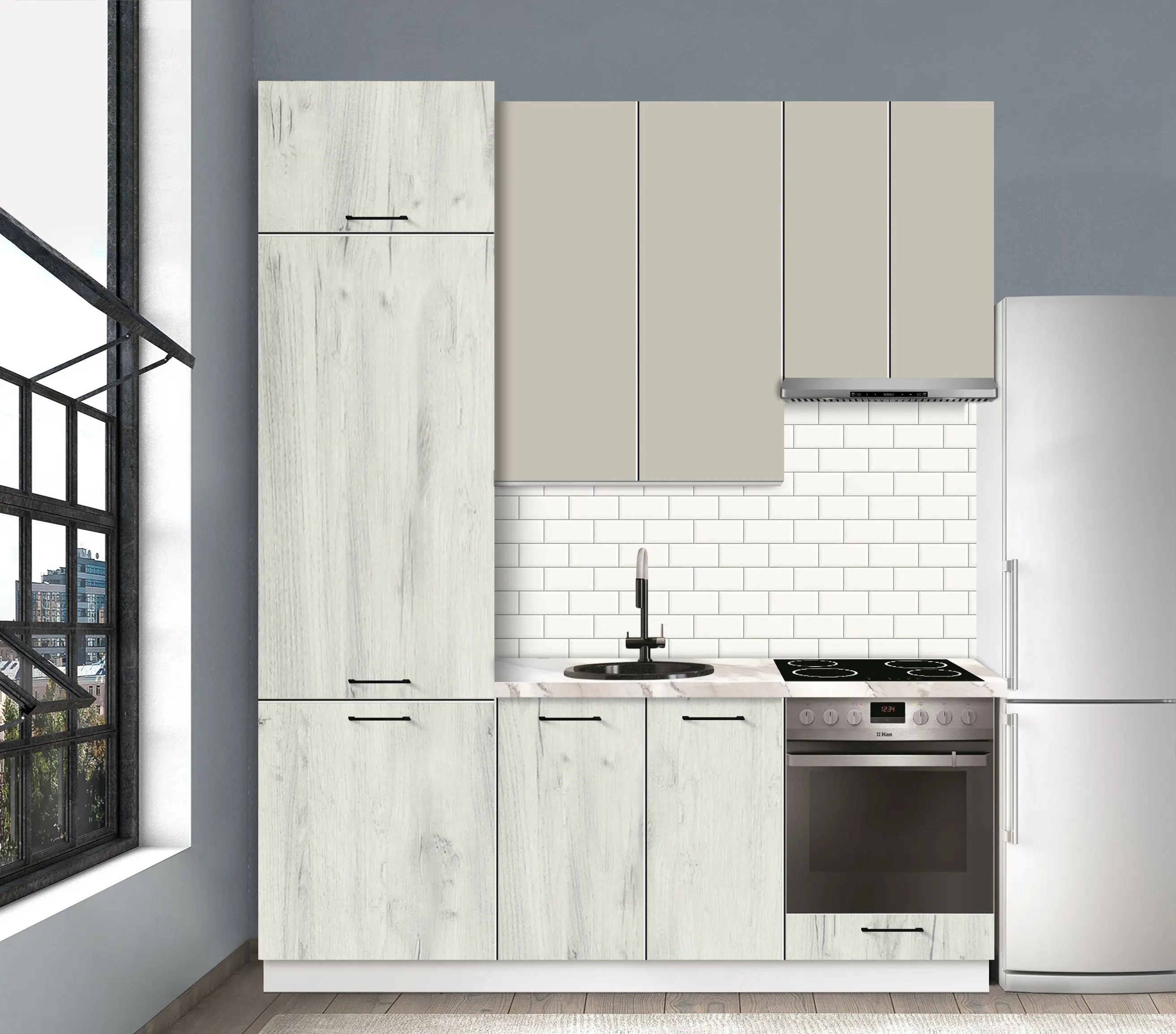 Bucatarie modulara Modern Bono 7 H110 2.0m