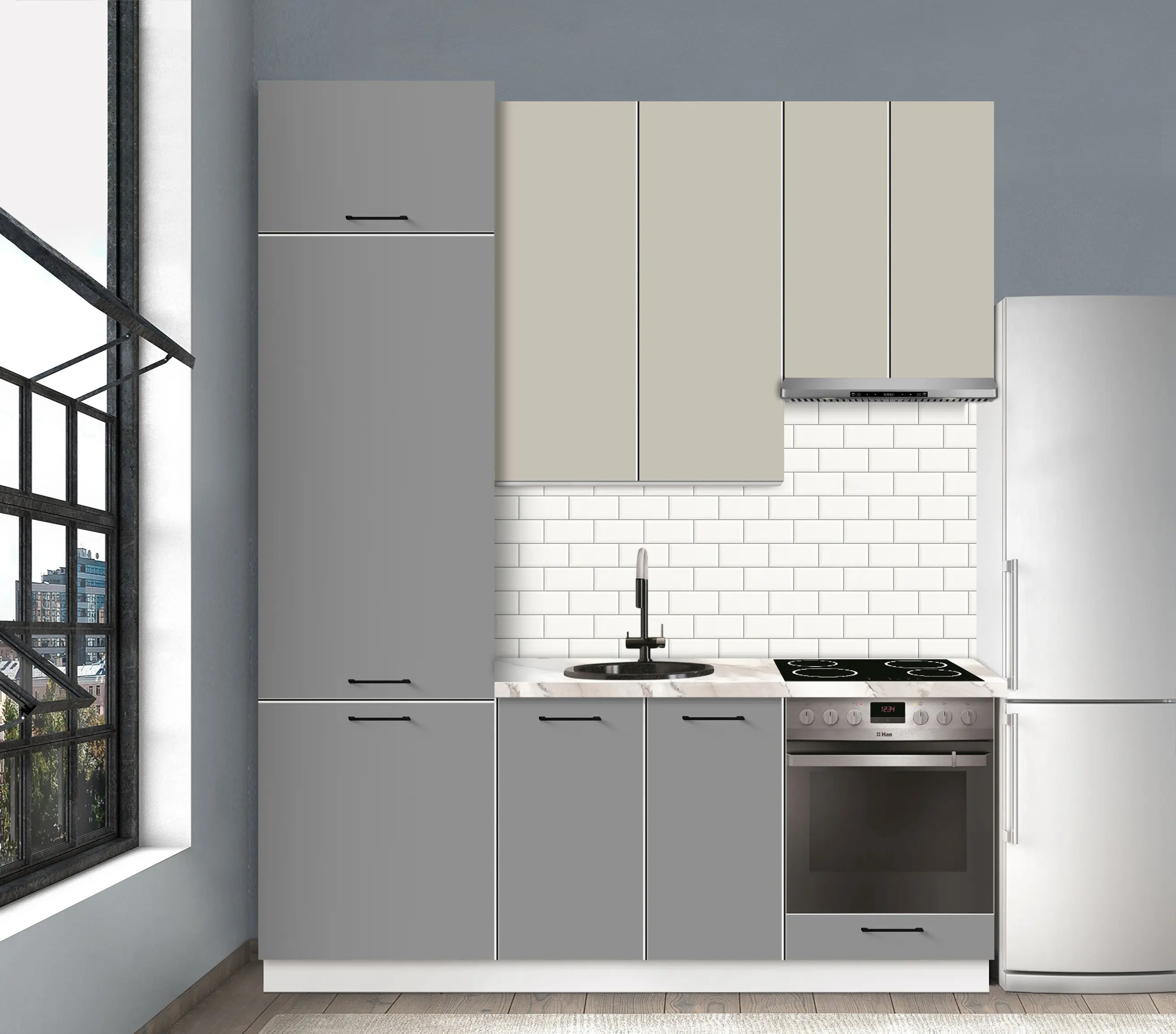 Bucatarie modulara Modern Bono 7 H110 2.0m