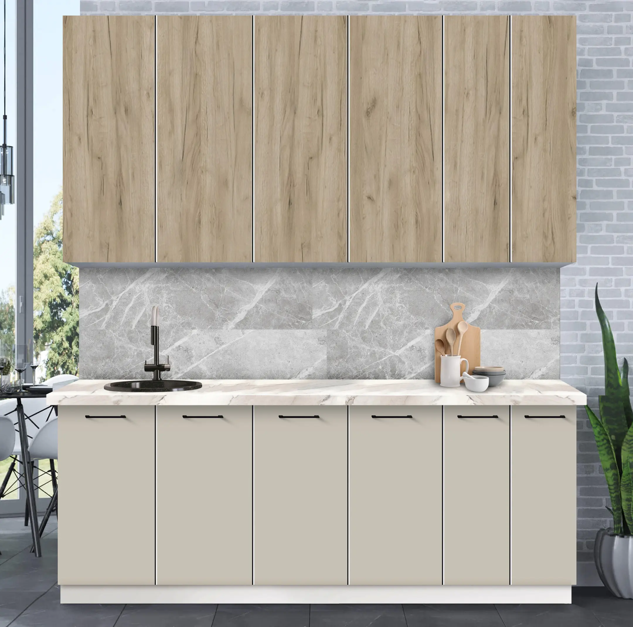 Bucatarie modulara Modern Bono 7 H110 2.2m