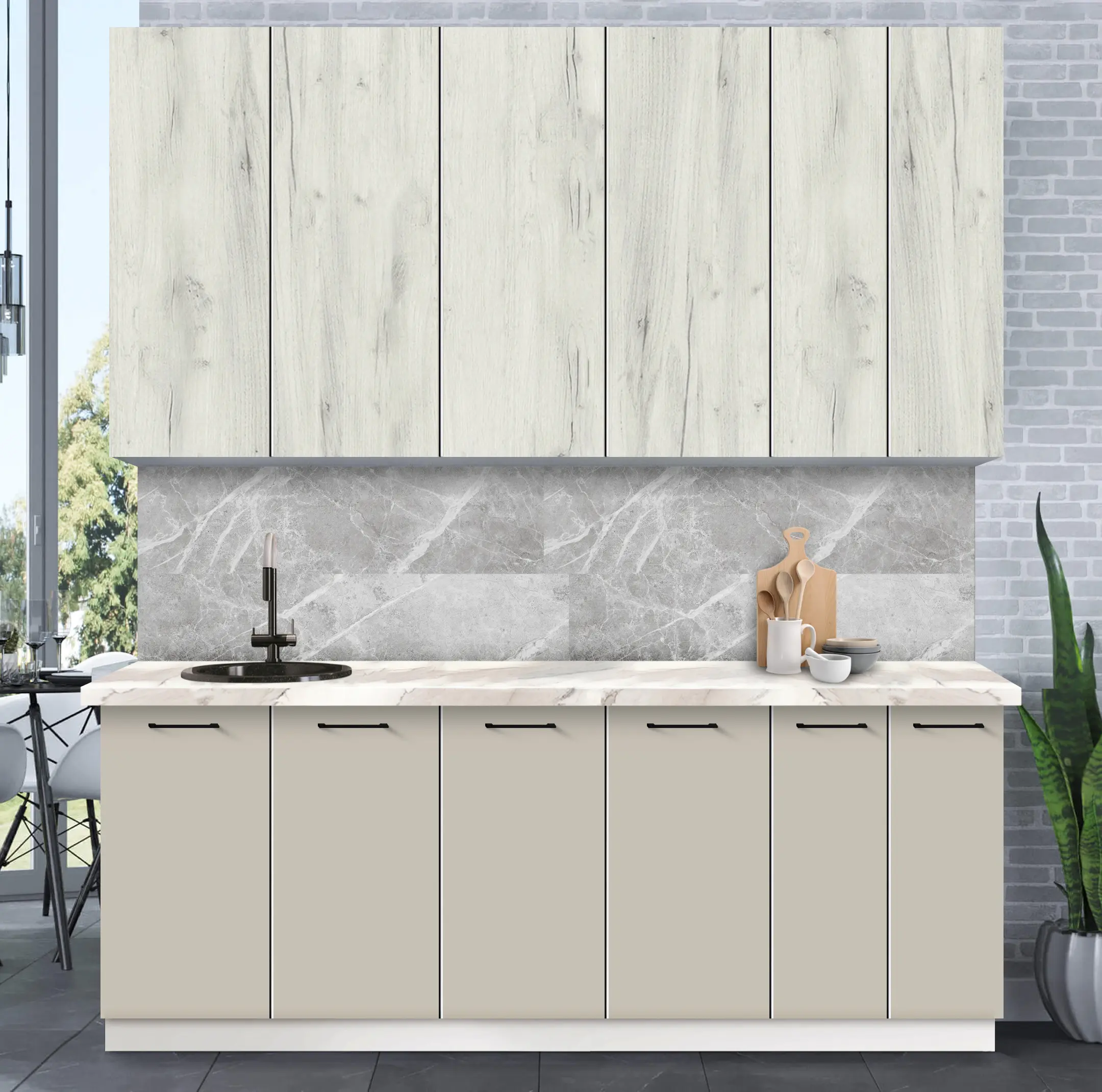 Bucatarie modulara Modern Bono 7 H110 2.2m