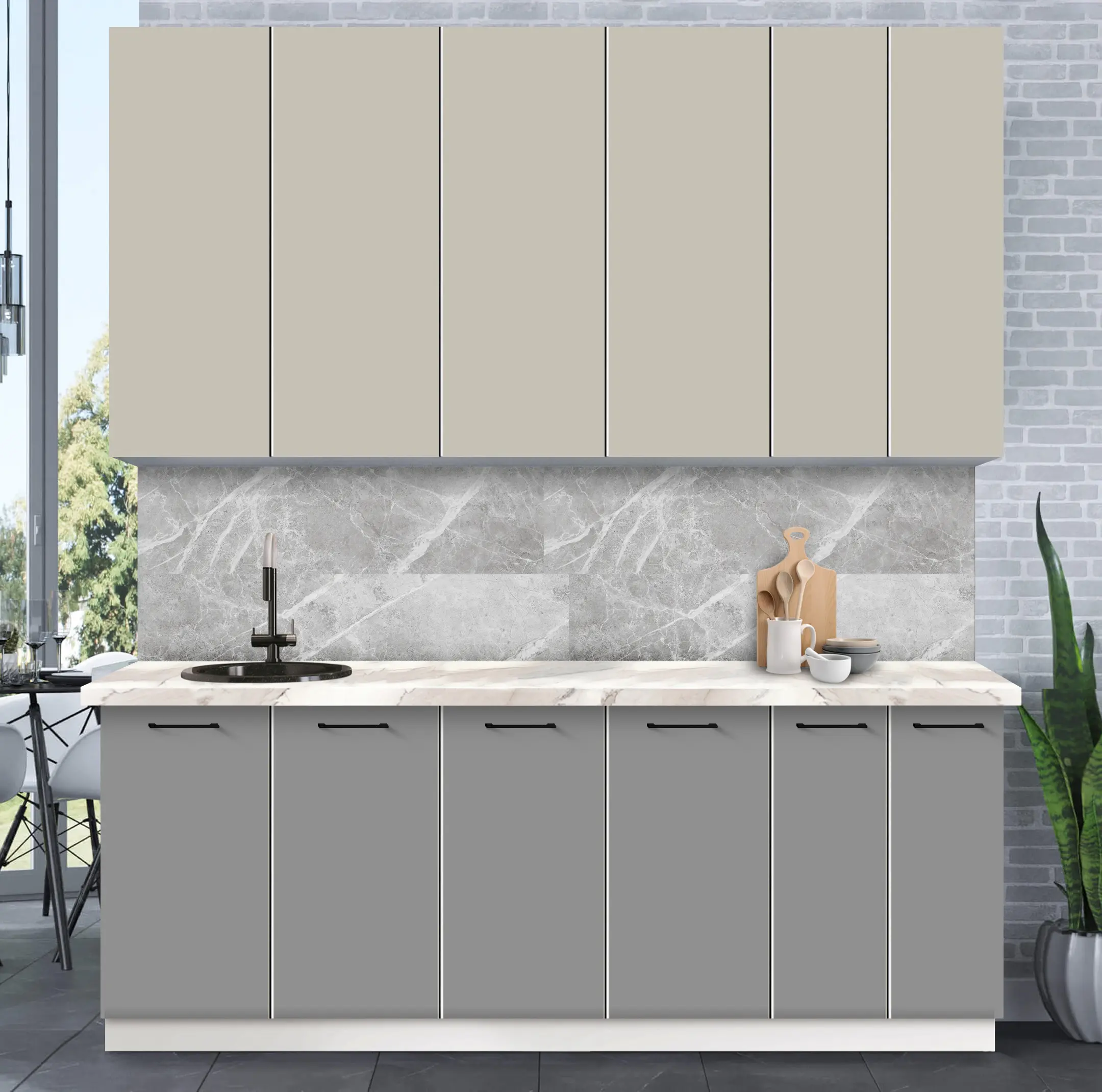 Bucatarie modulara Modern Bono 7 H110 2.2m