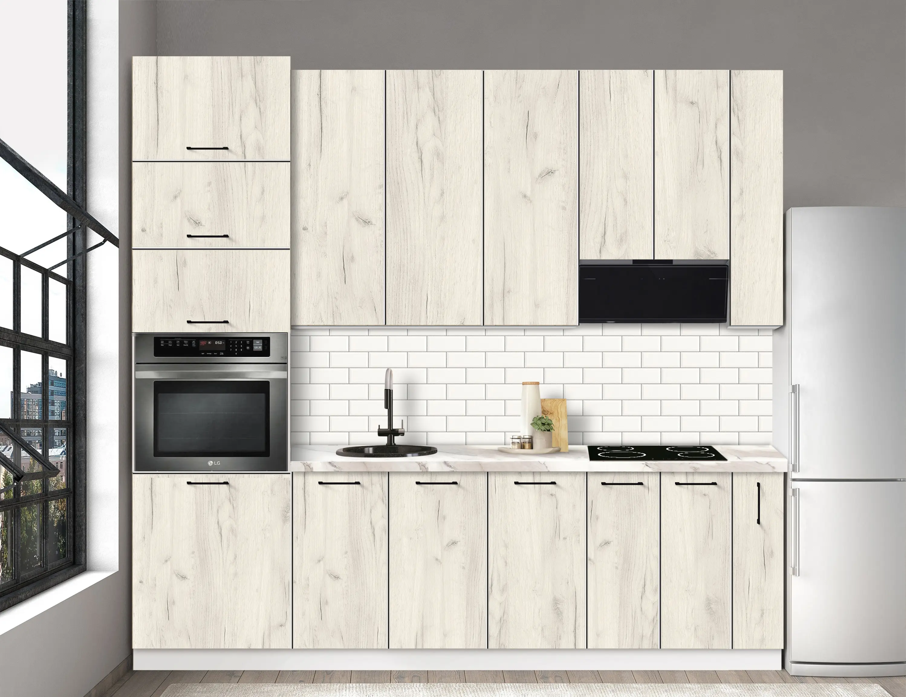 Bucatarie modulara Modern Bono 7 H110 2.6m