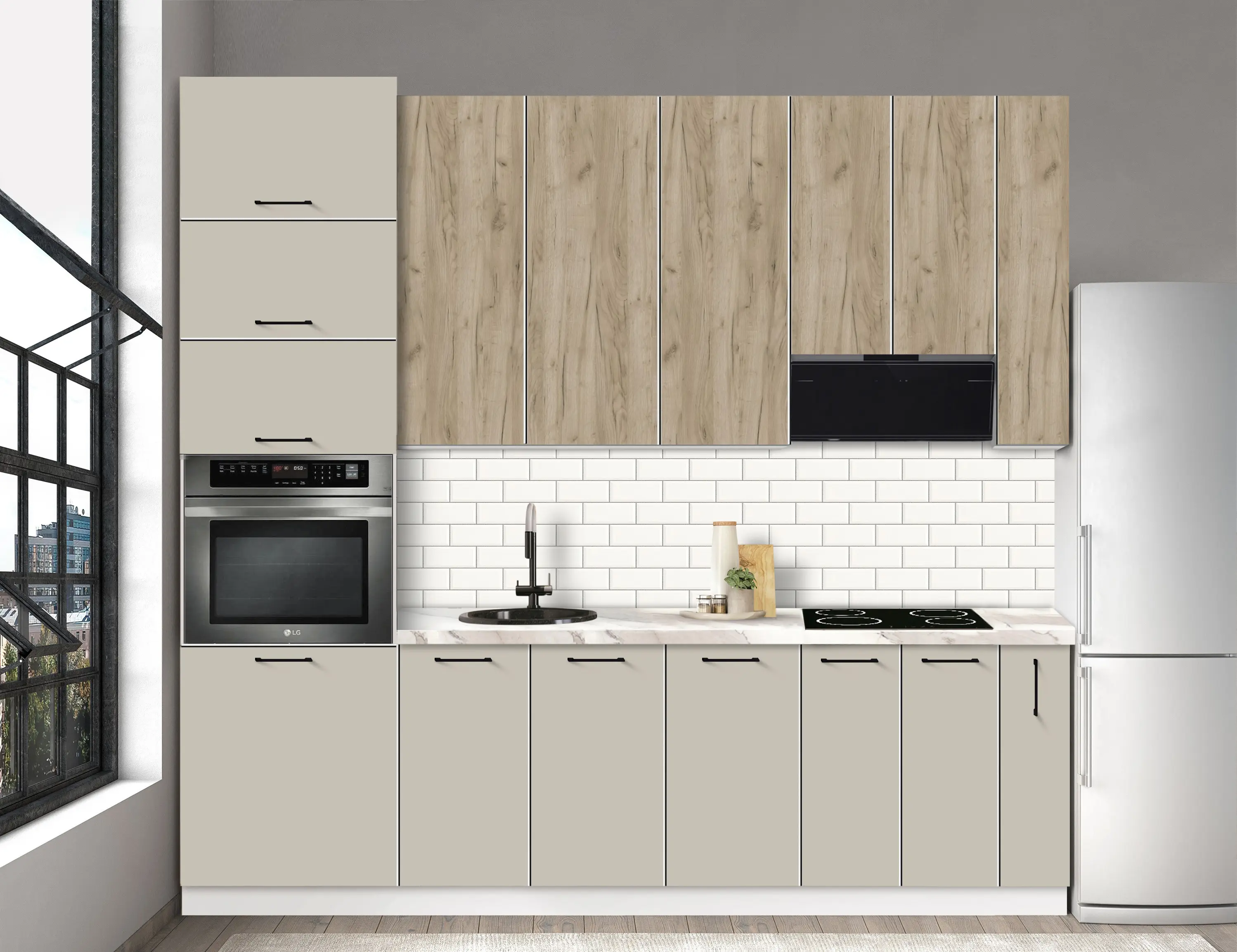 Bucatarie modulara Modern Bono 7 H110 2.6m