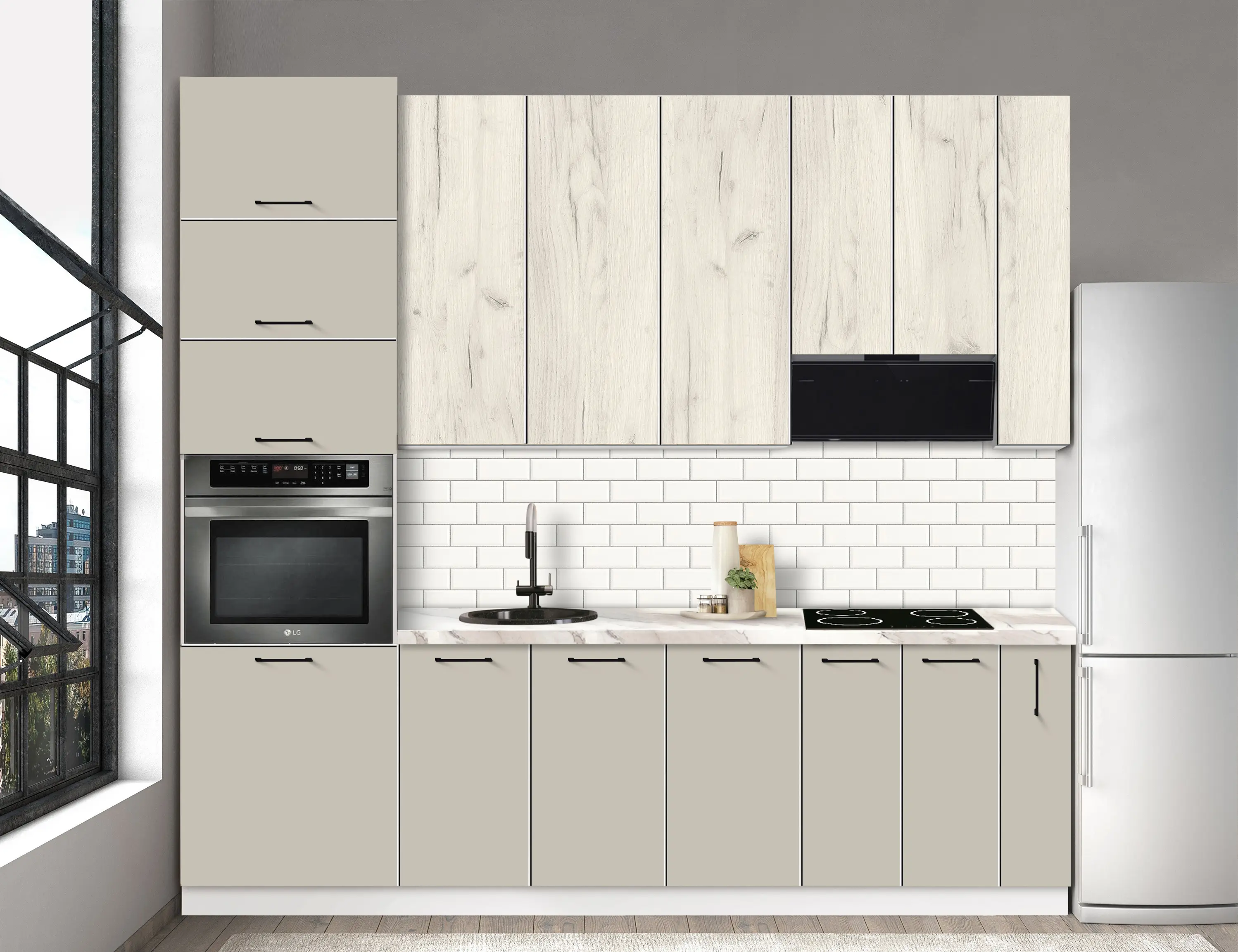 Bucatarie modulara Modern Bono 7 H110 2.6m