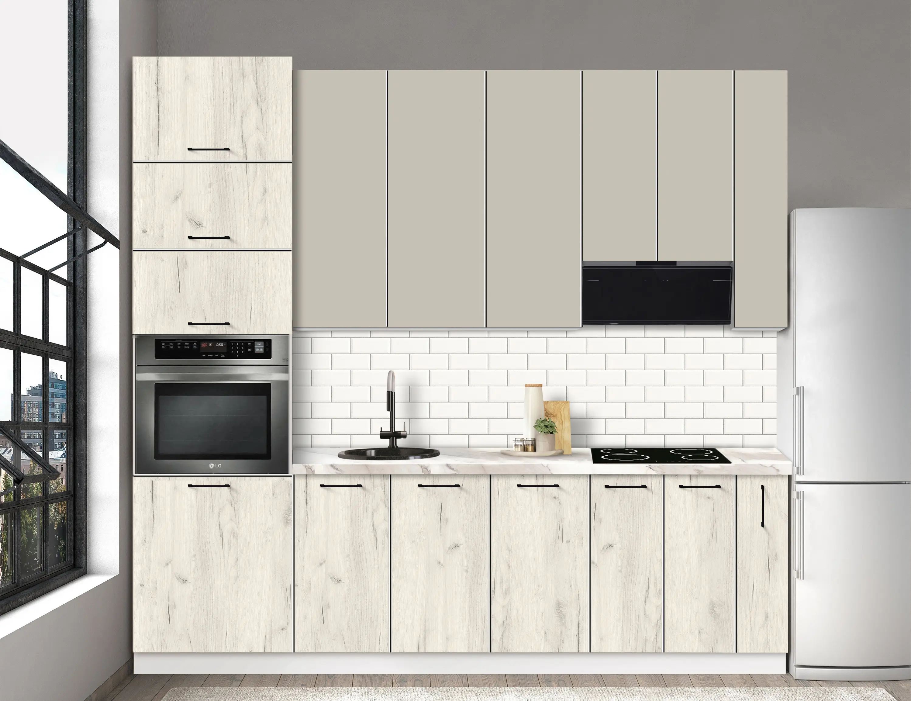 Bucatarie modulara Modern Bono 7 H110 2.6m