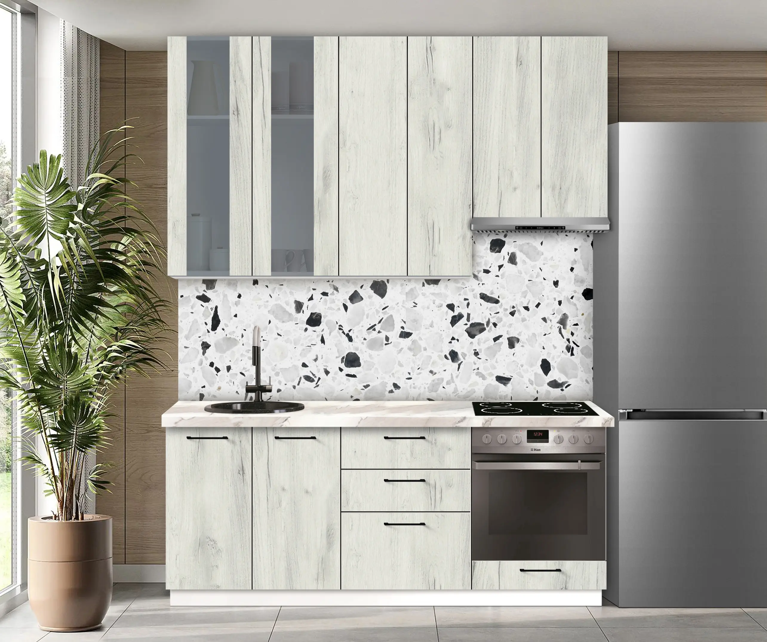 Модульная кухня Modern Bono Витрина 1 H110 2.0м