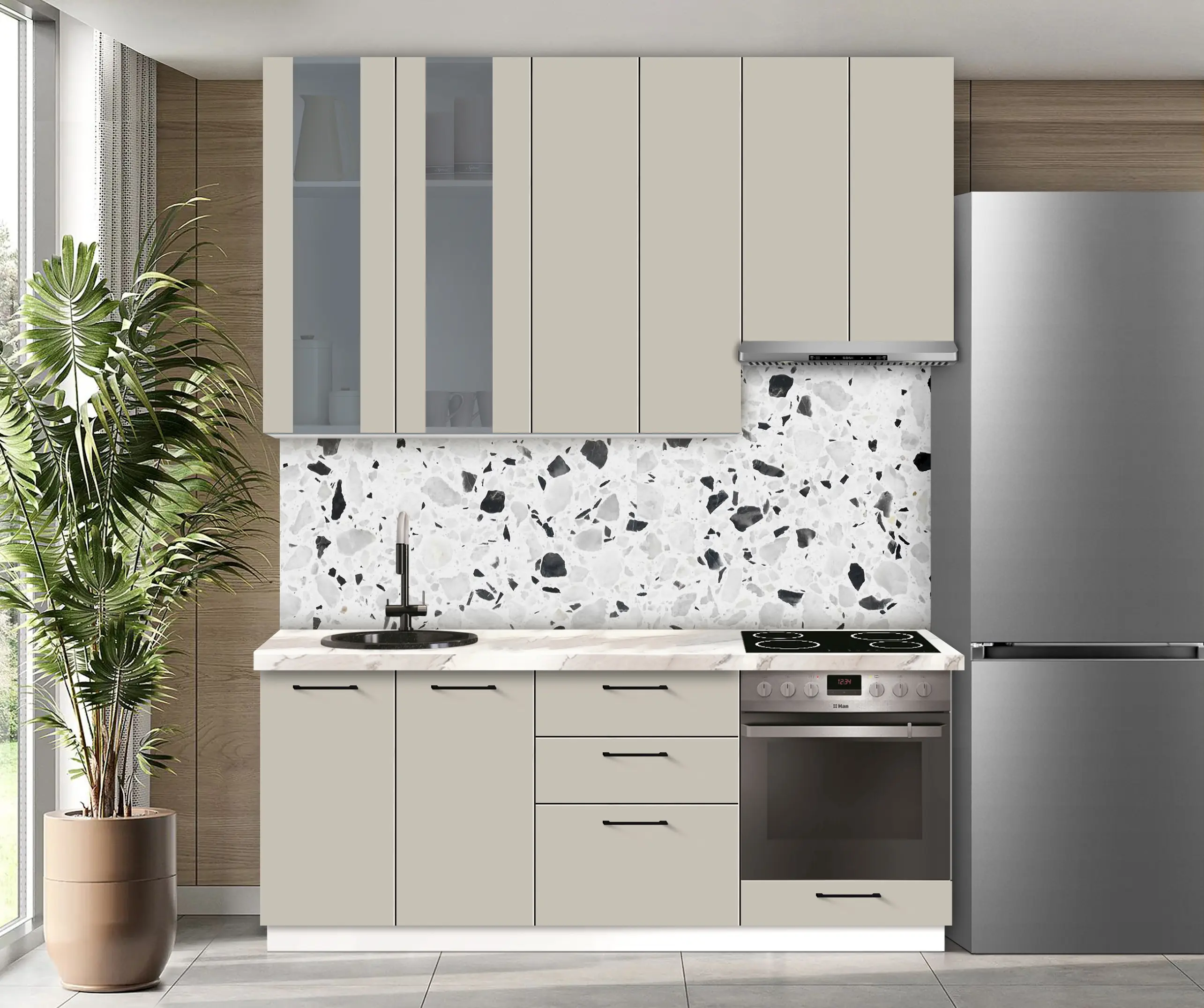 Модульная кухня Modern Bono Витрина 1 H110 2.0м