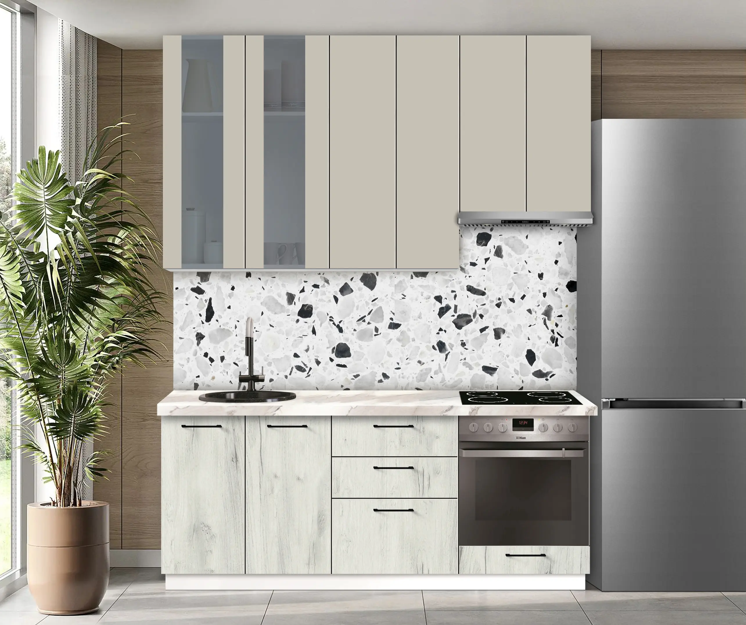 Модульная кухня Modern Bono Витрина 1 H110 2.0м