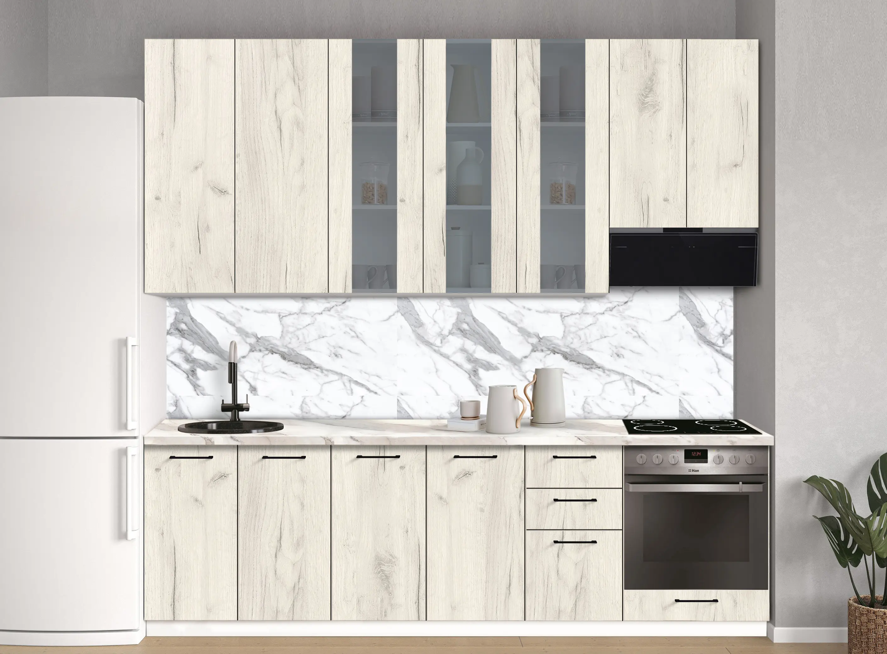 Модульная кухня Modern Bono Витрина 1 H110 2.6m