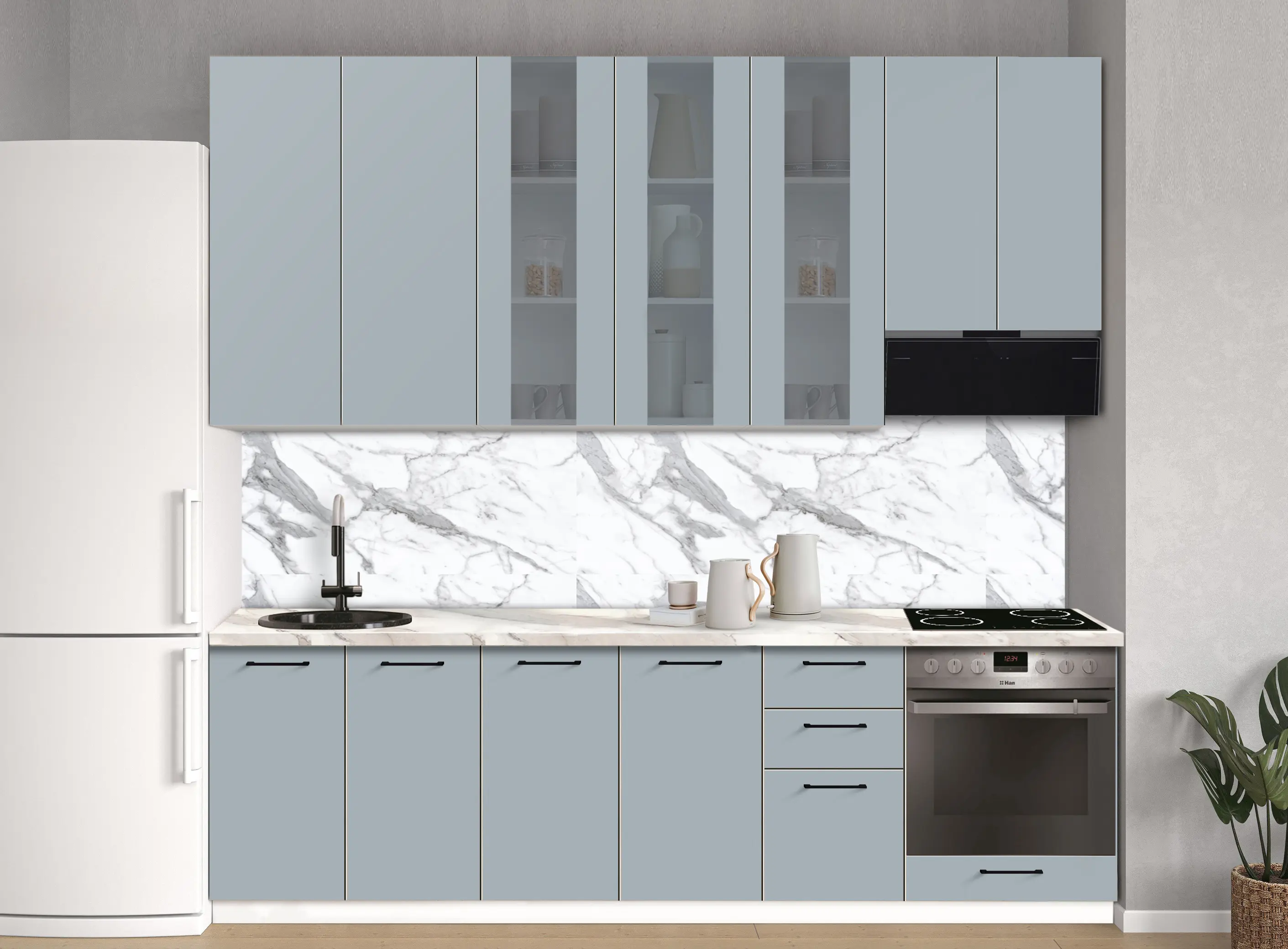 Модульная кухня Modern Bono Витрина 1 H110 2.6m