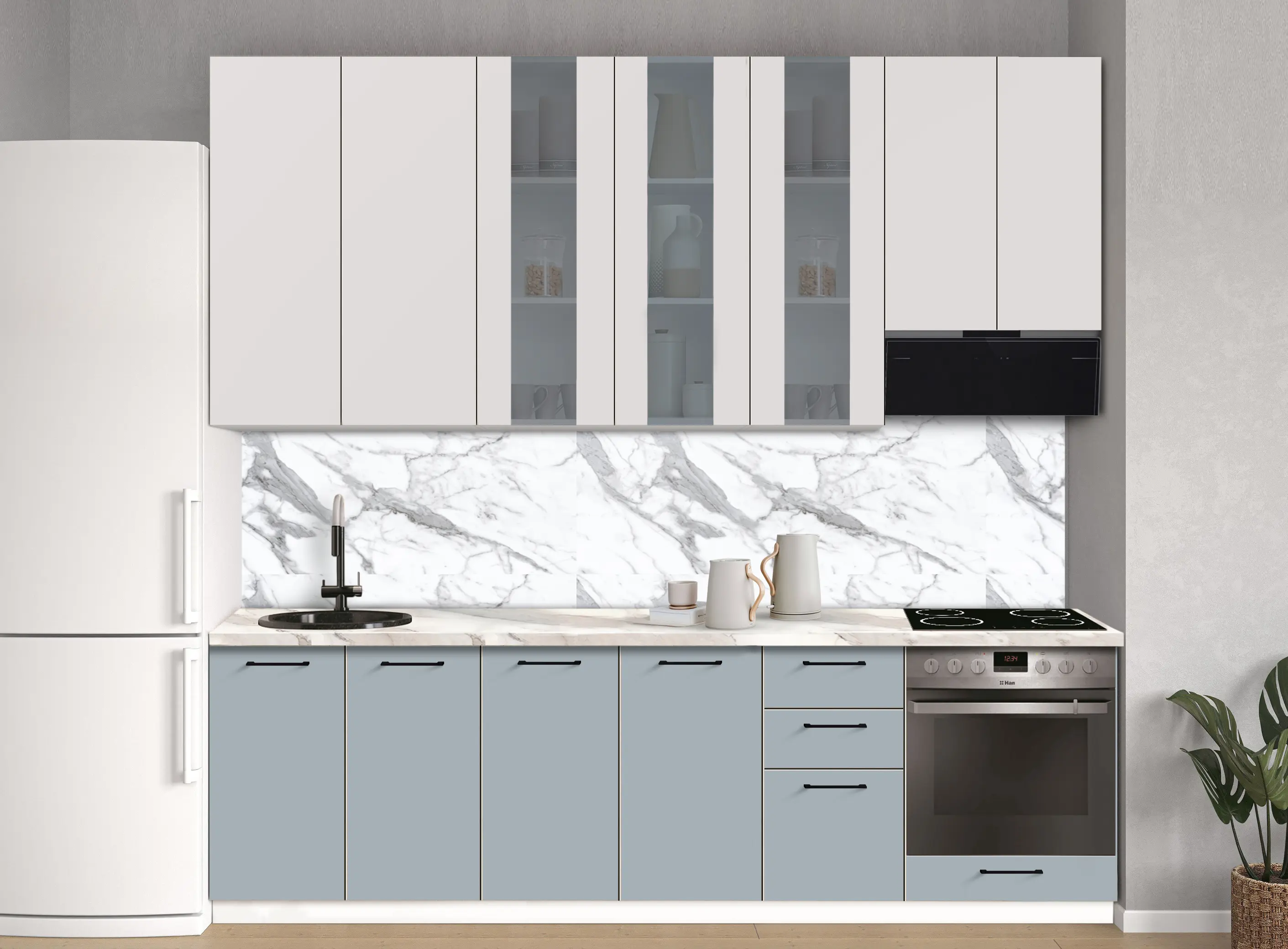 Модульная кухня Modern Bono Витрина 1 H110 2.6m