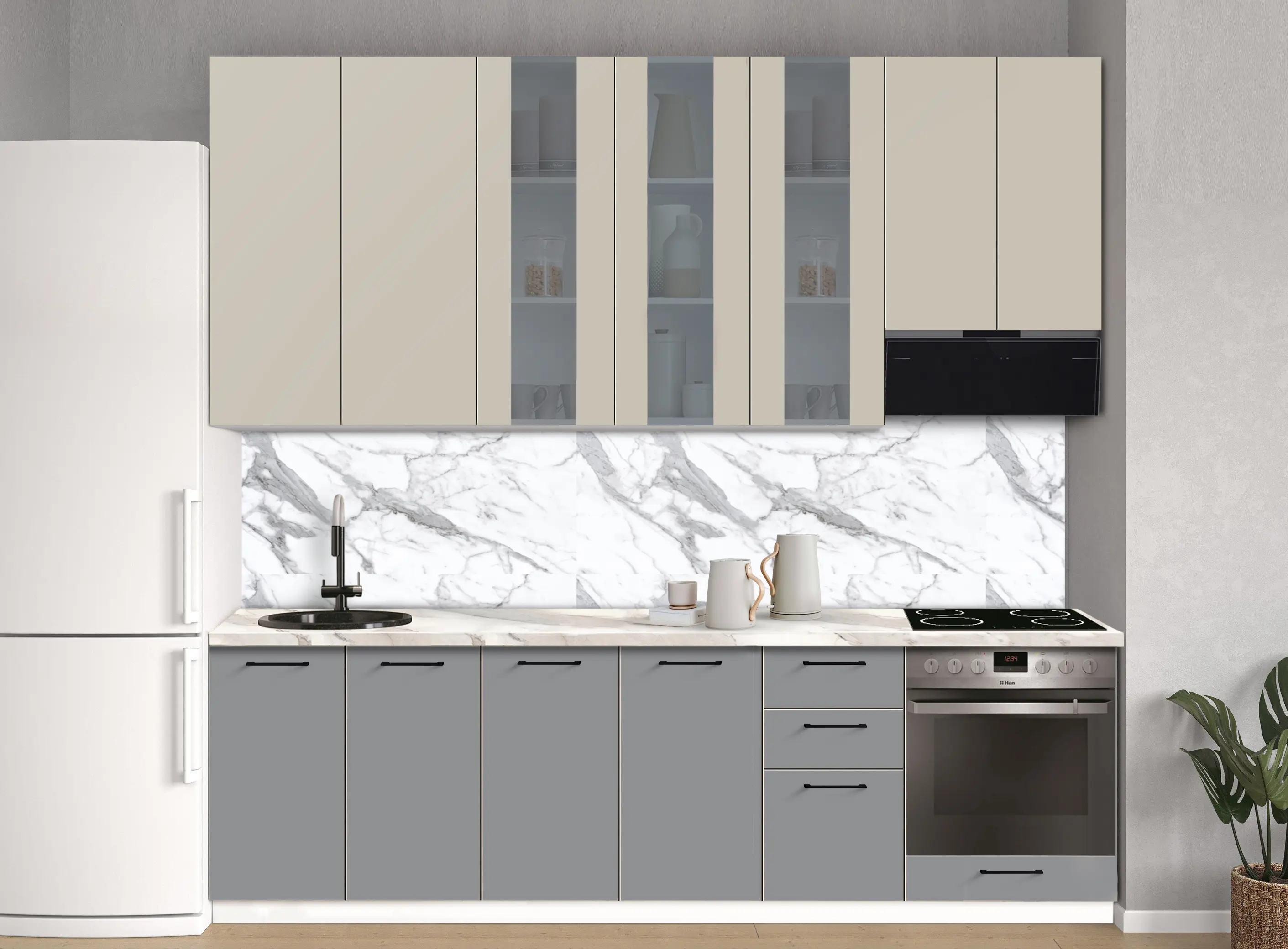 Модульная кухня Modern Bono Витрина 1 H110 2.6m