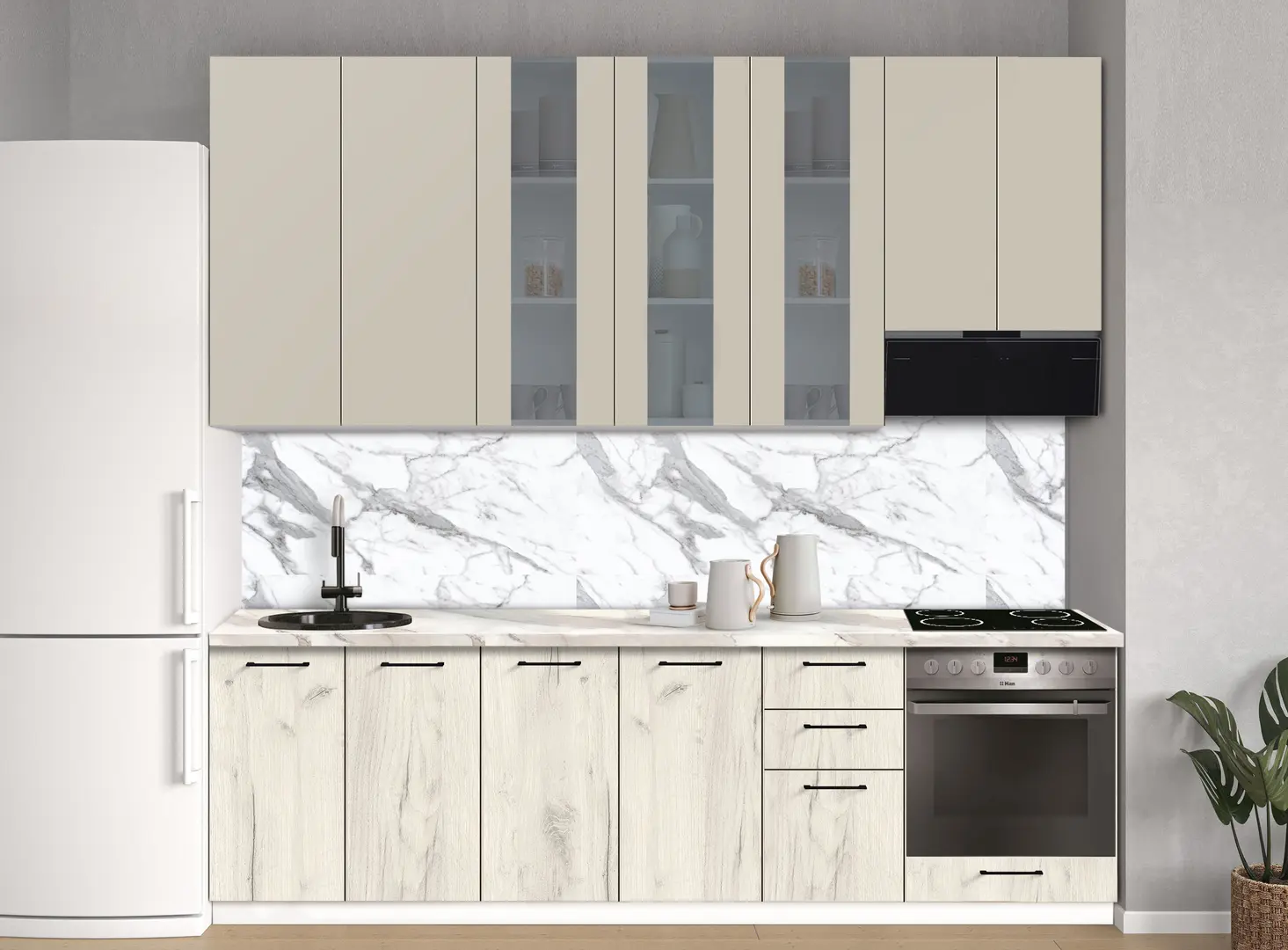 Модульная кухня Modern Bono Витрина 1 H110 2.6m