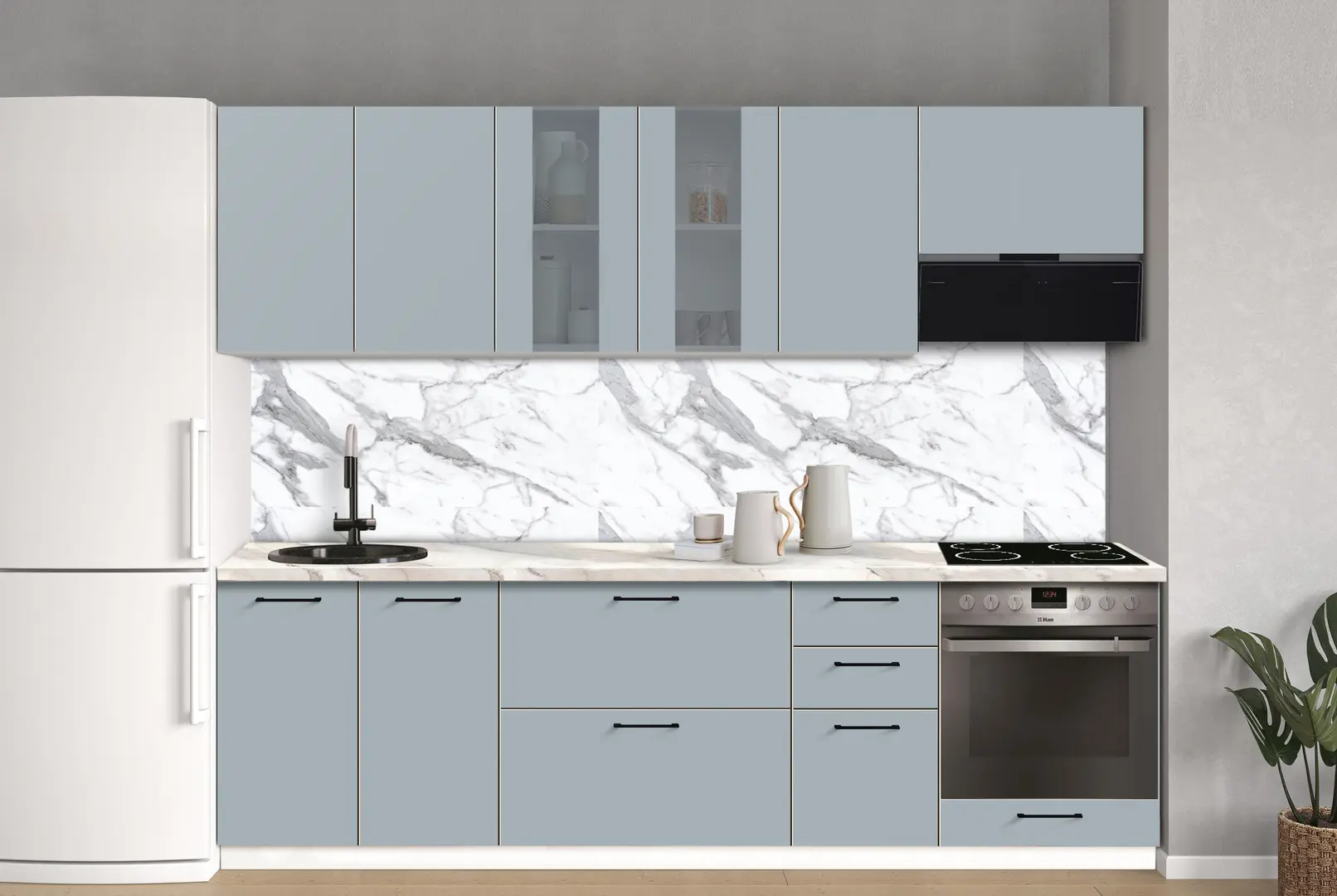 Bucatarie modulara Modern Bono Vitrina 1 H68 2.6m