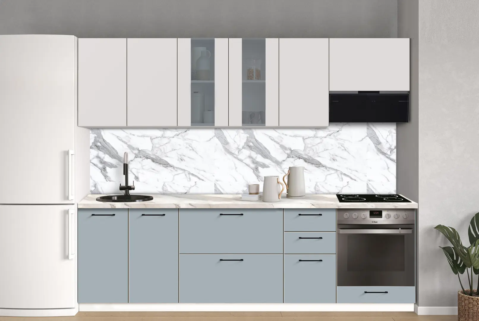 Bucatarie modulara Modern Bono Vitrina 1 H68 2.6m