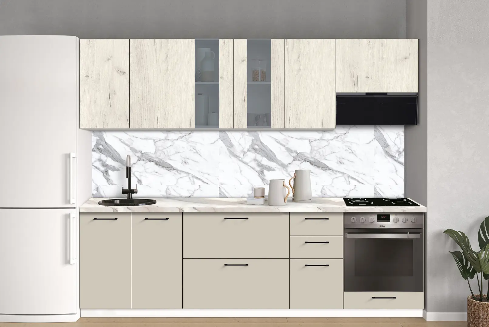 Bucatarie modulara Modern Bono Vitrina 1 H68 2.6m