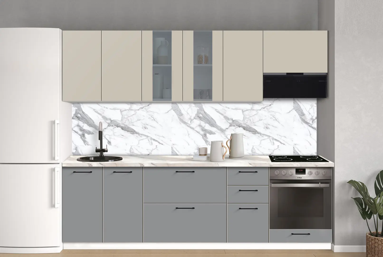 Bucatarie modulara Modern Bono Vitrina 1 H68 2.6m