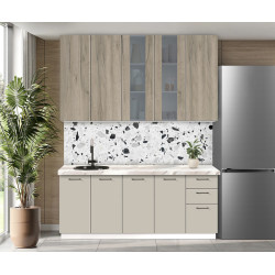 Bucatarie modulara Modern Bono Vitrina 2 H110 2.0m Thumb