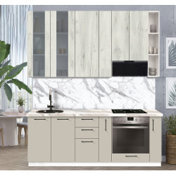 Bucatarie modulara Modern Bono Vitrina 2 H110 2.2m Thumb