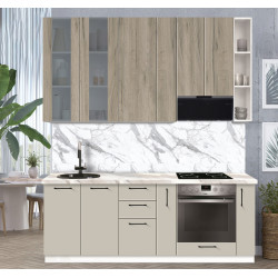 Bucatarie modulara Modern Bono Vitrina 2 H110 2.2m Thumb