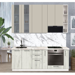 Bucatarie modulara Modern Bono Vitrina 2 H110 2.2m Thumb