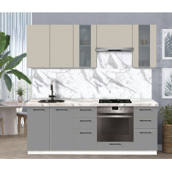 Bucatarie modulara Modern Bono Vitrina 2 H68 2.2m Thumb