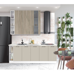 Bucatarie modulara Modern Bono Vitrina 3 H110 sus 1.4m/jos 2.2m Thumb