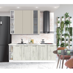 Bucatarie modulara Modern Bono Vitrina 3 H110 sus 1.4m/jos 2.2m Thumb