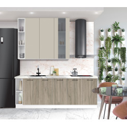 Bucatarie modulara Modern Bono Vitrina 3 H110 sus 1.4m/jos 2.2m Thumb