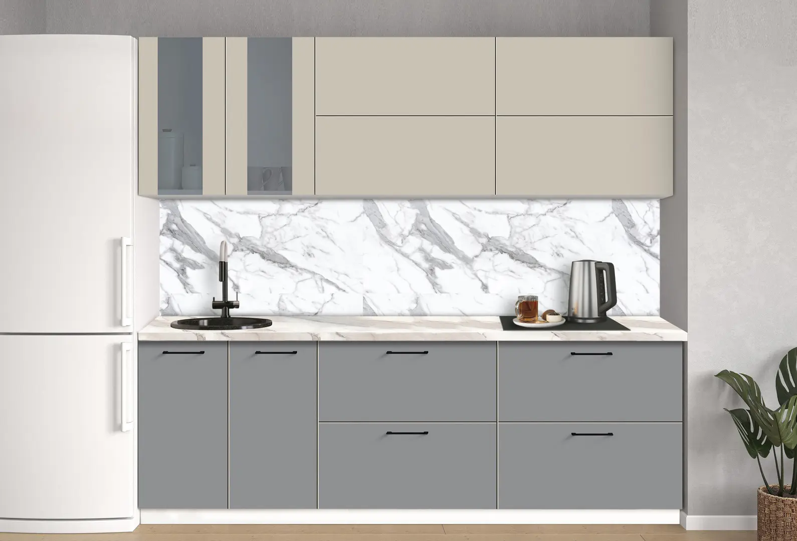 Bucatarie modulara Modern Bono Vitrina 4 H68 2.4m