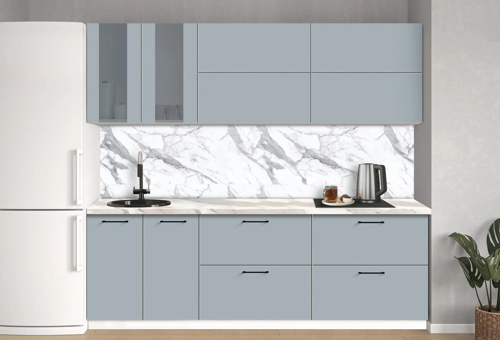 Bucatarie modulara Modern Bono Vitrina 4 H68 2.4m