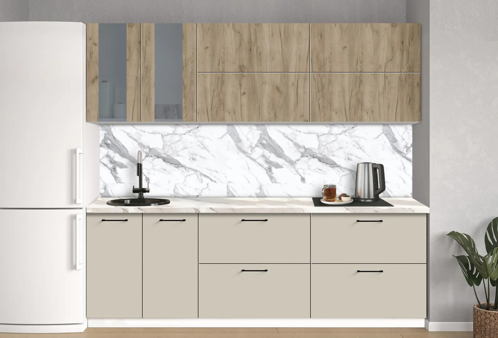 Bucatarie modulara Modern Bono Vitrina 4 H68 2.4m