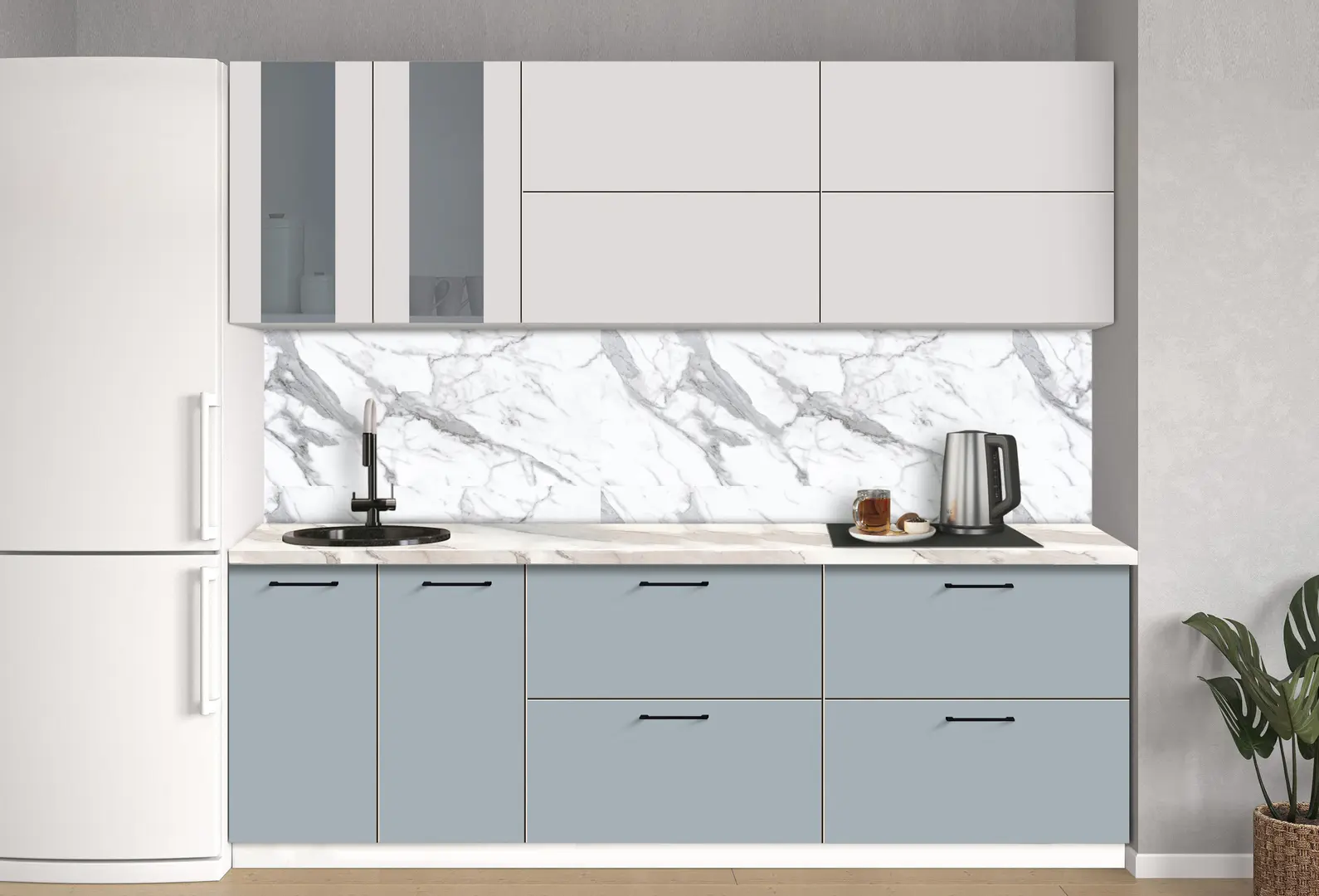 Bucatarie modulara Modern Bono Vitrina 4 H68 2.4m