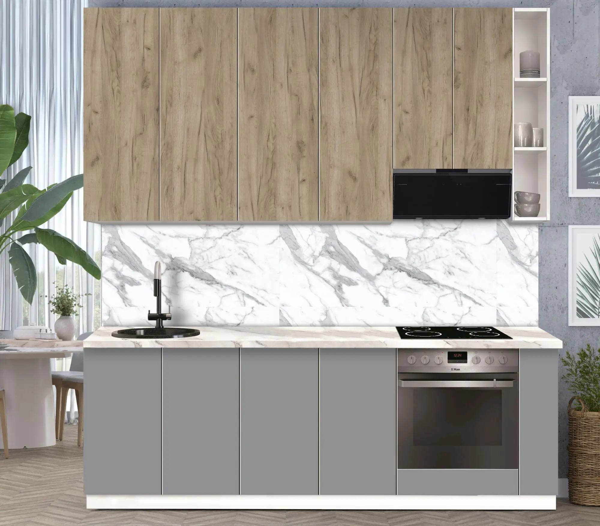 Bucatarie modulara Modern Dolce Vita 1 H110 2.4m